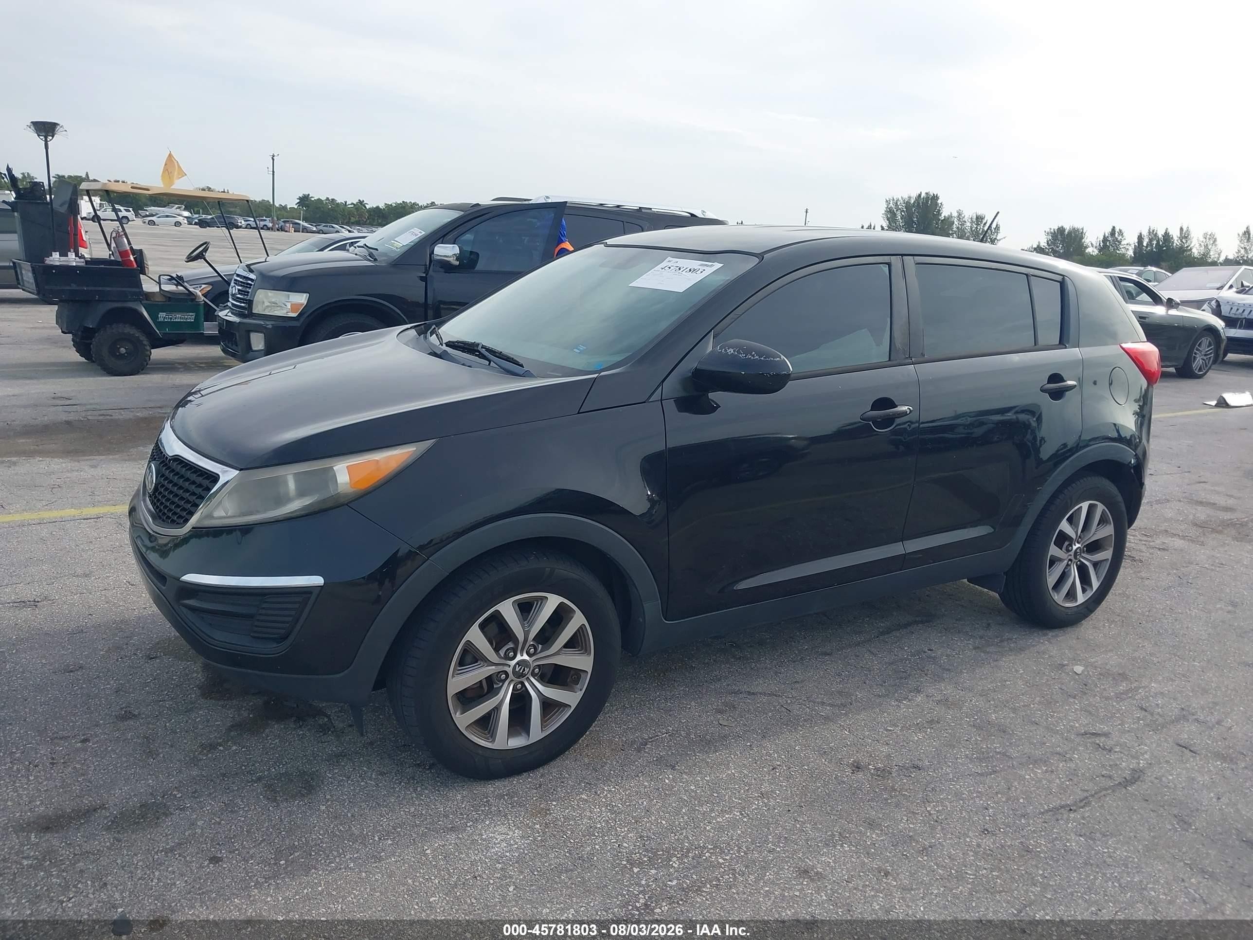 2014 Kia Sportage Lx Black vin: KNDPB3AC2E7647727