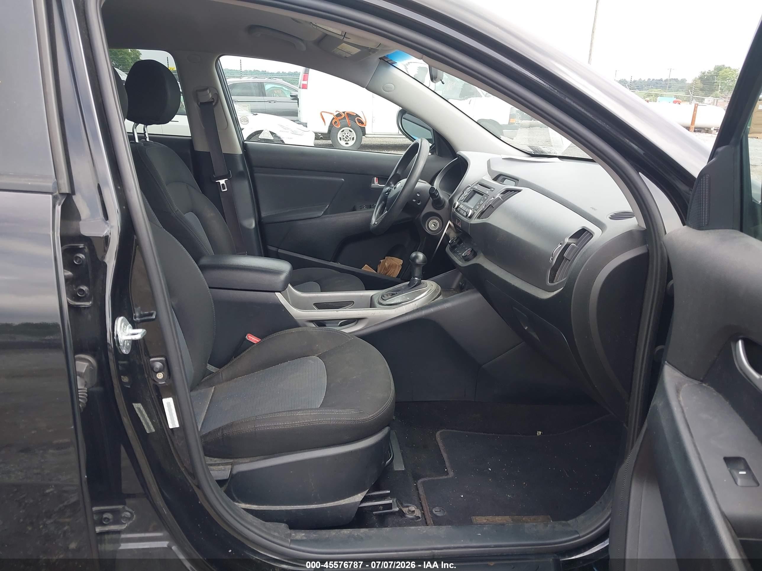 2014 Kia Sportage Lx Black vin: KNDPB3AC2E7662325