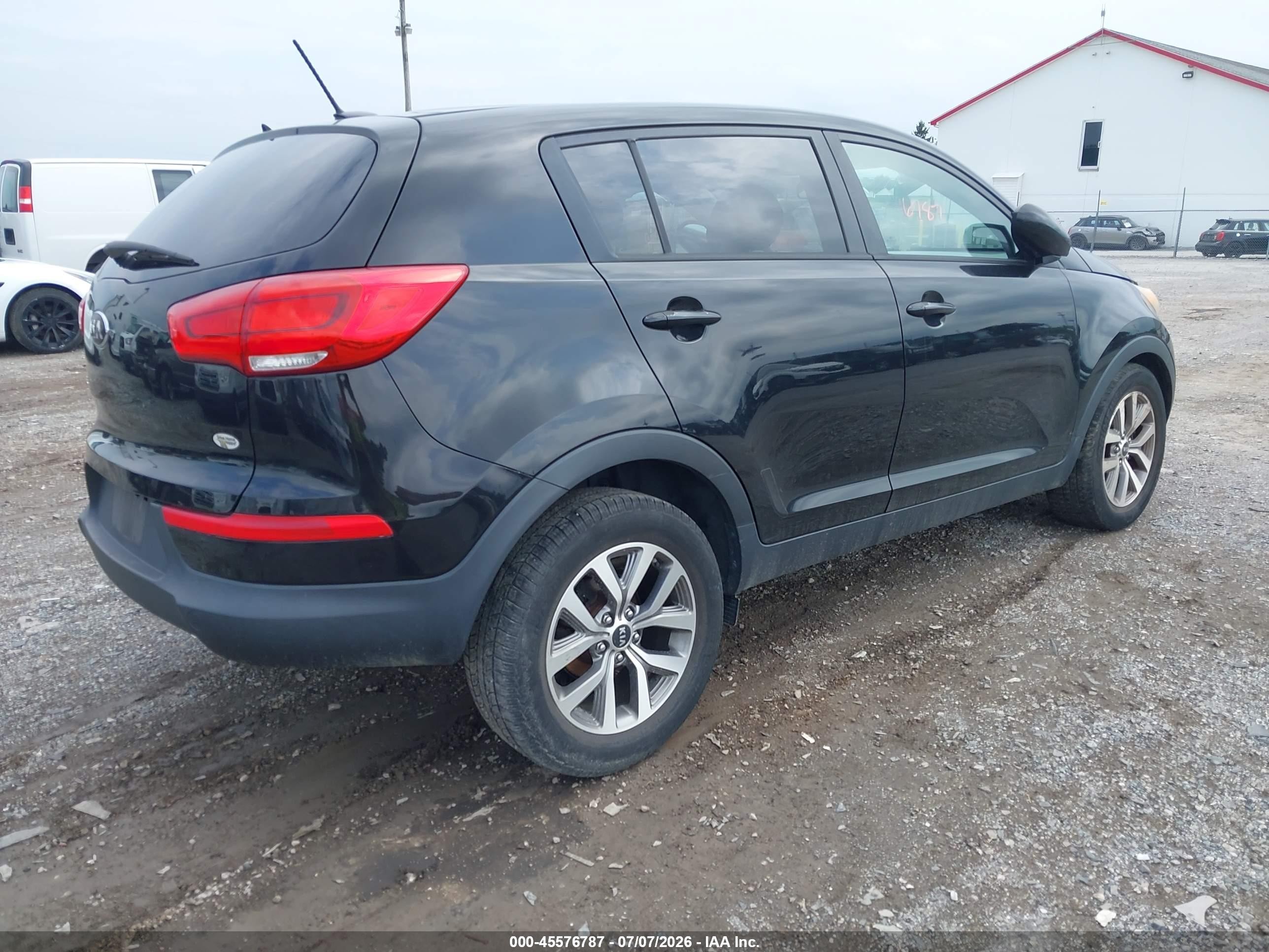 2014 Kia Sportage Lx Black vin: KNDPB3AC2E7662325
