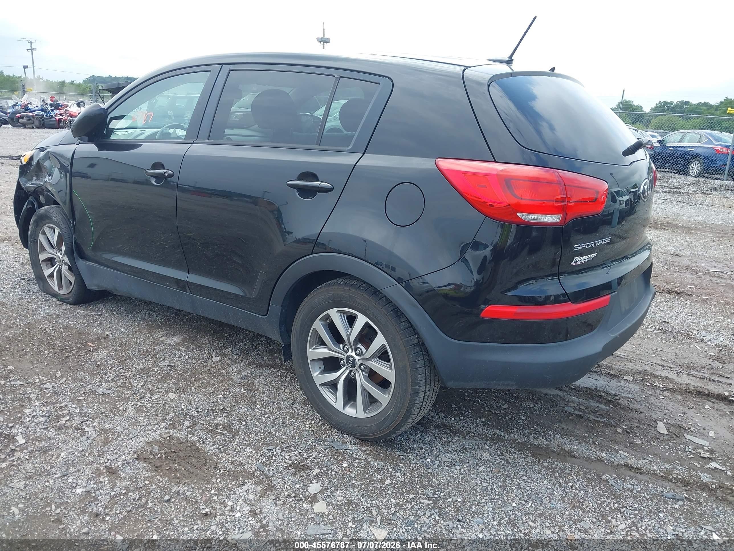 2014 Kia Sportage Lx Black vin: KNDPB3AC2E7662325