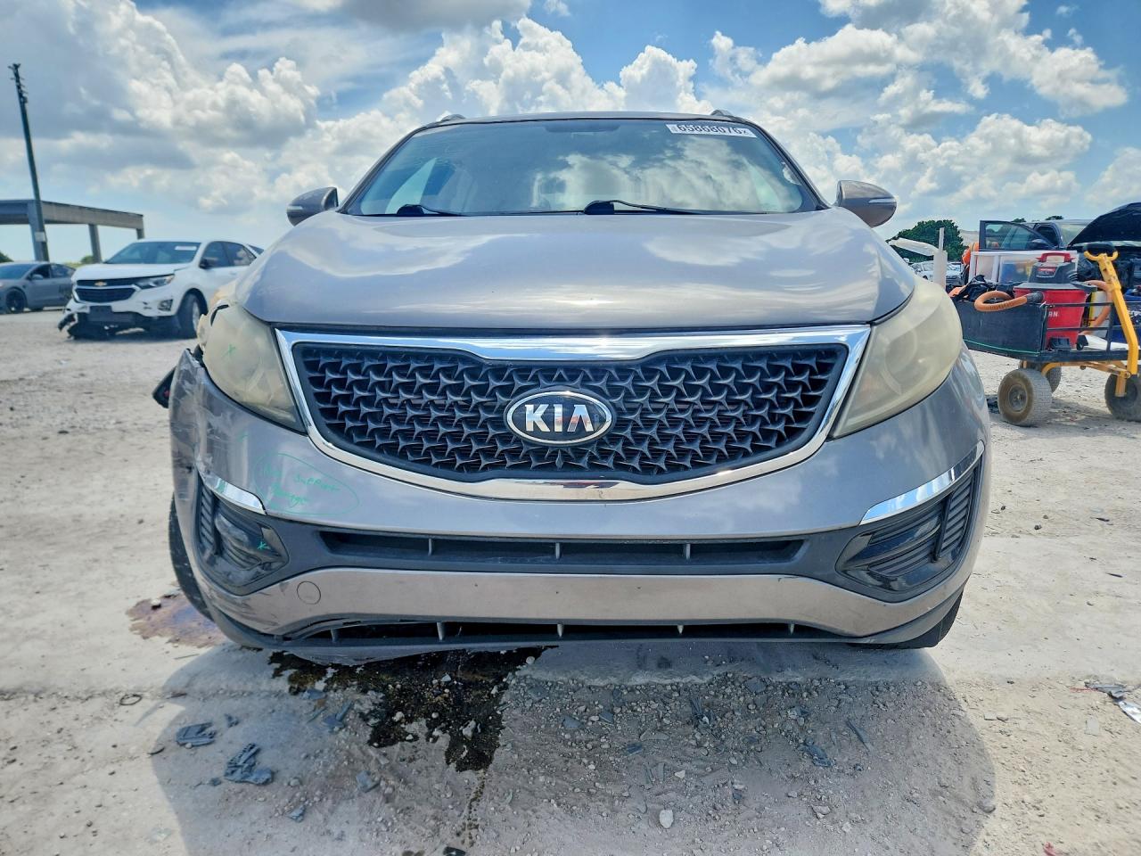 2015 Kia Sportage Lx Gray vin: KNDPB3AC2F7683743