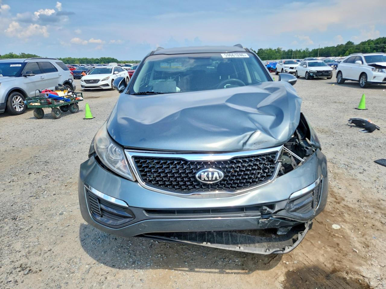 2015 Kia Sportage Lx Charcoal vin: KNDPB3AC2F7697531