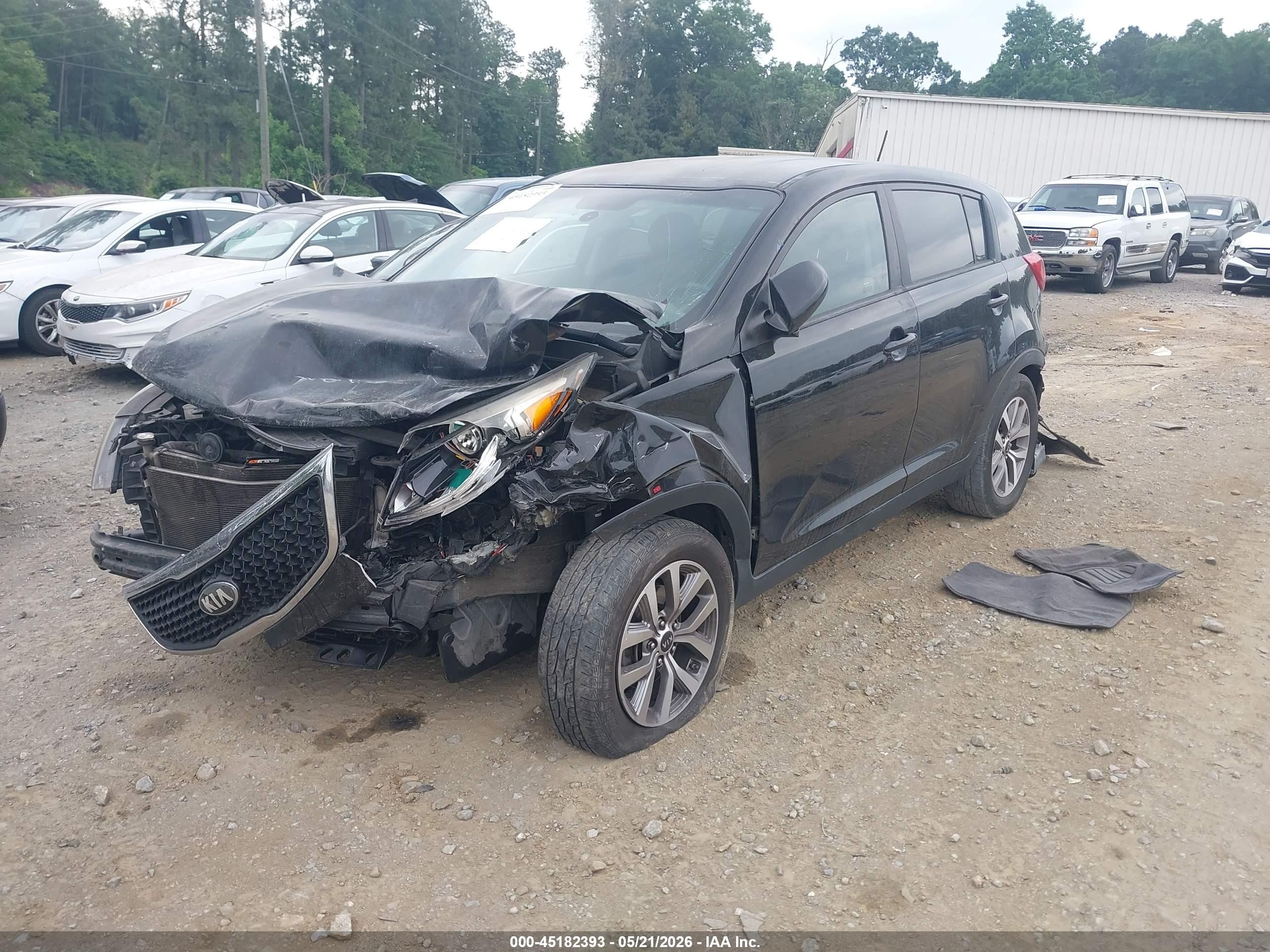 2015 Kia Sportage Lx Черный vin: KNDPB3AC2F7738403