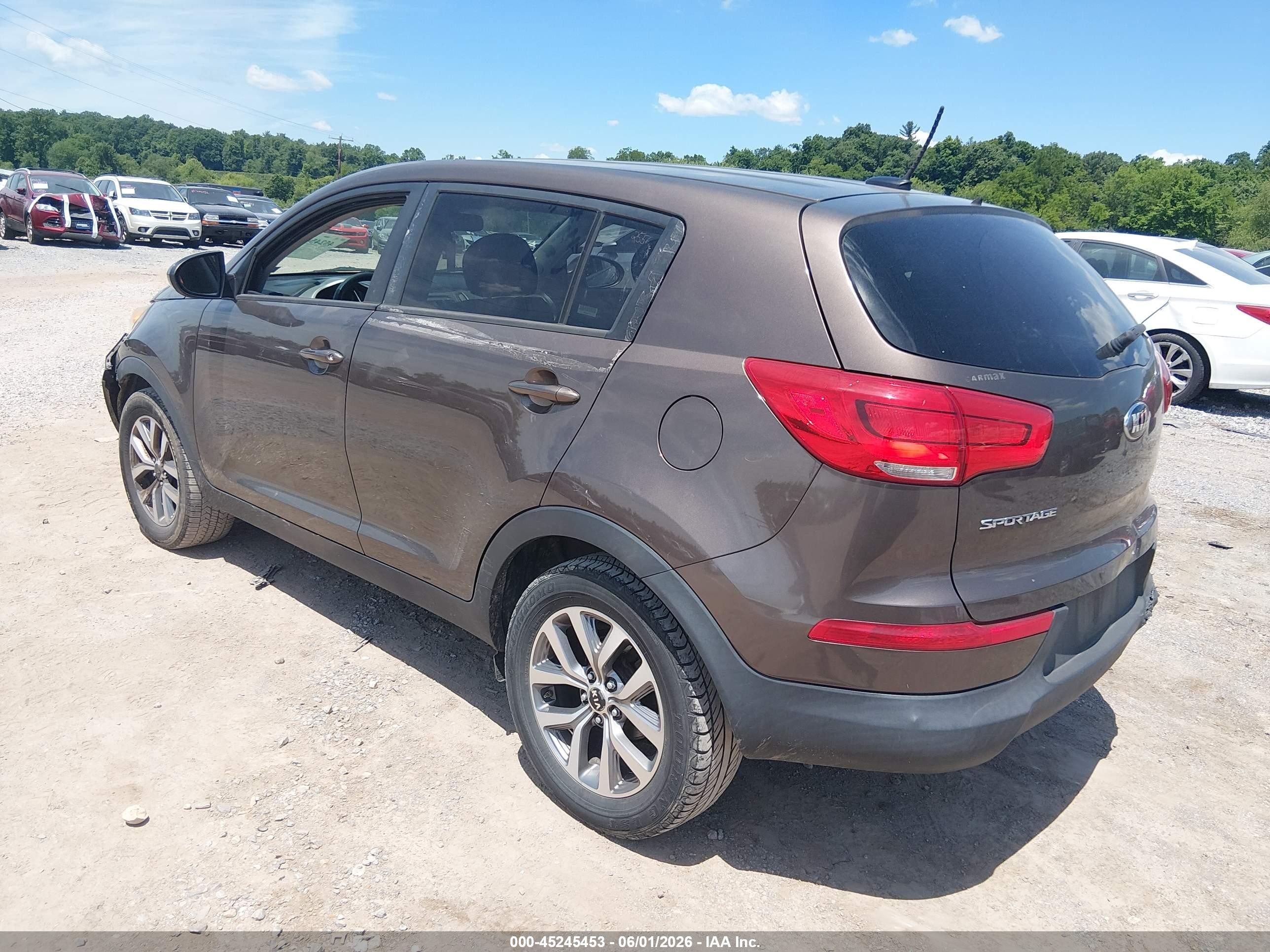 2015 Kia Sportage Lx Brown vin: KNDPB3AC2F7759915