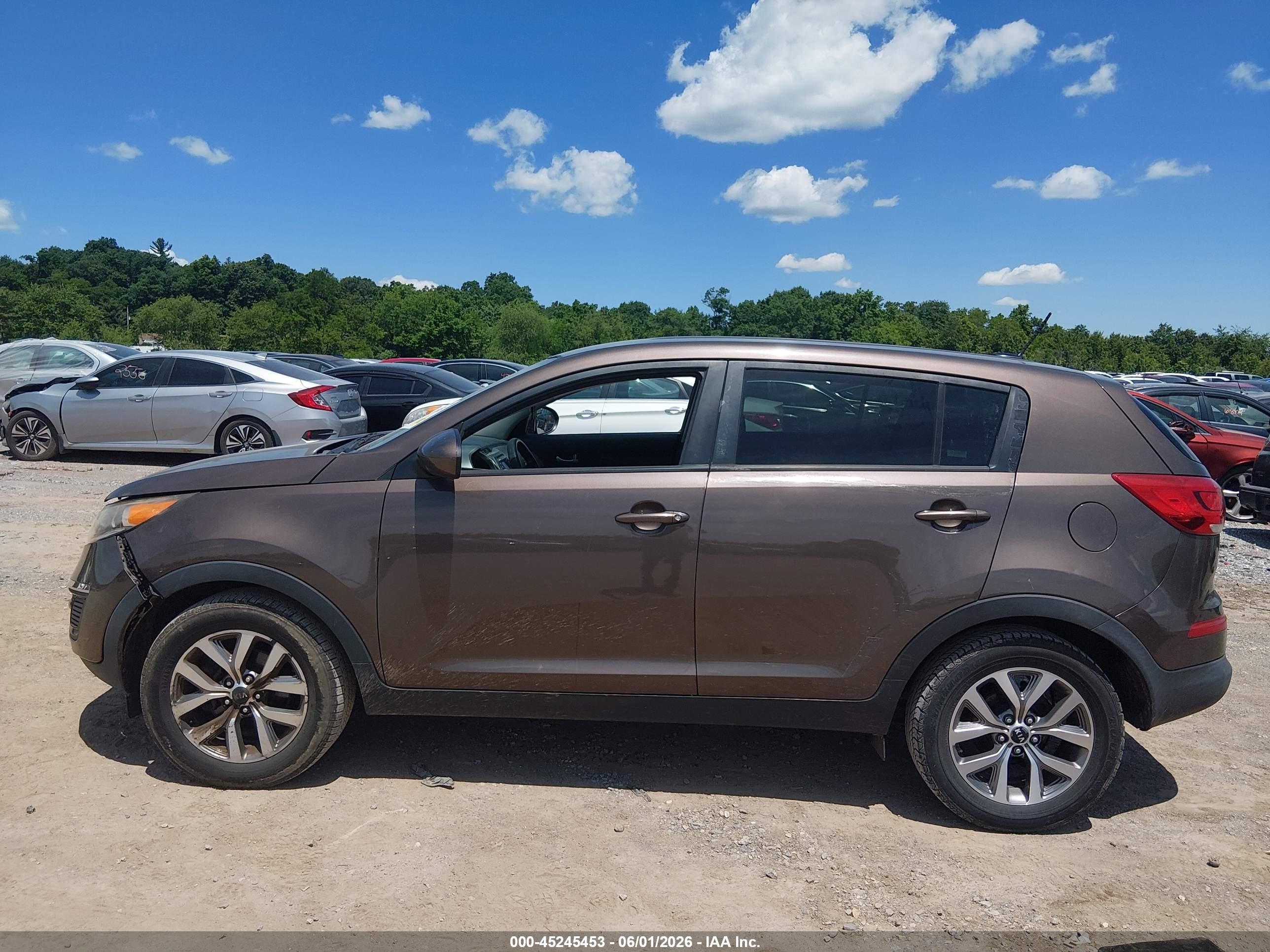 2015 Kia Sportage Lx Brown vin: KNDPB3AC2F7759915