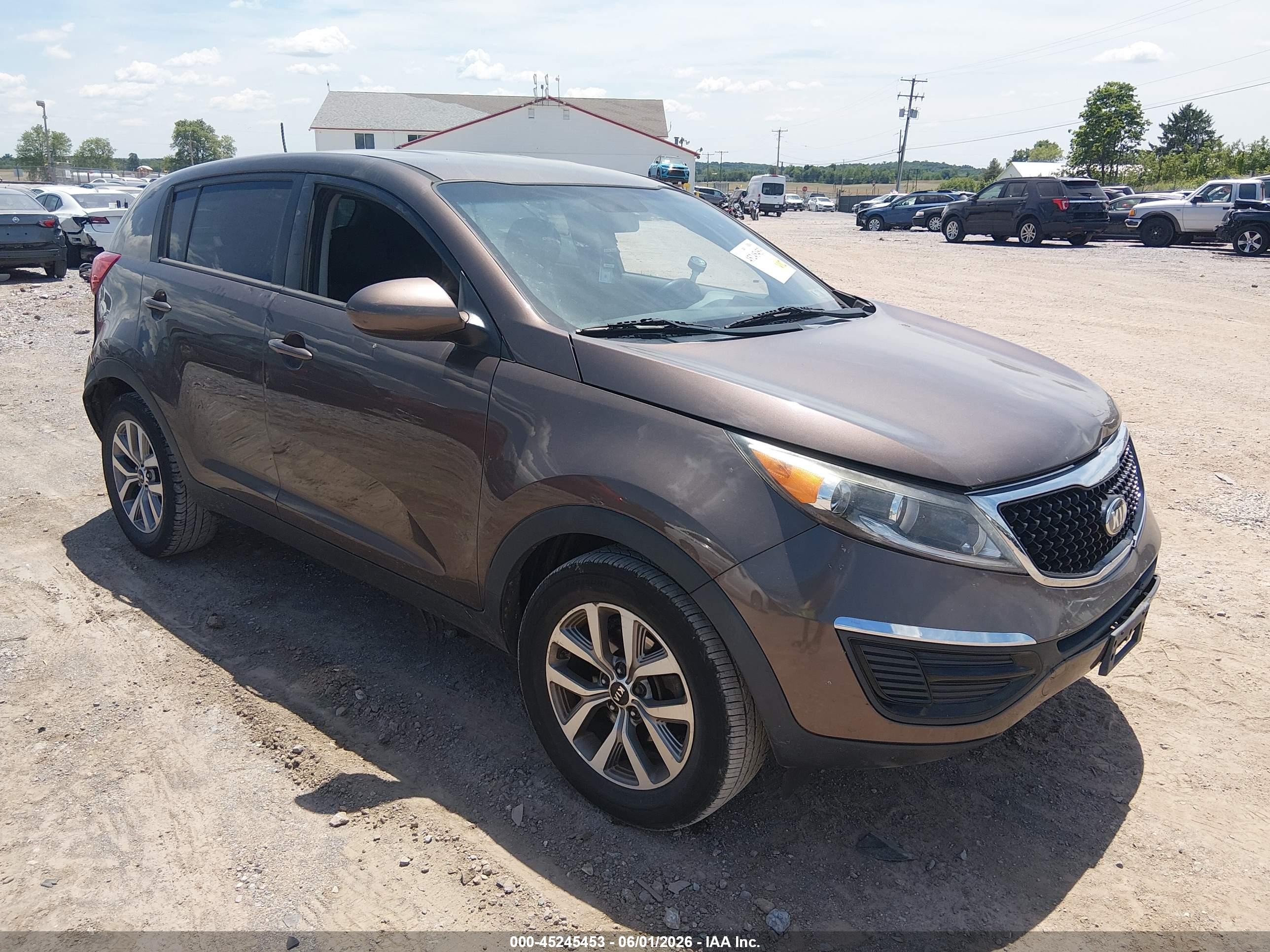 2015 Kia Sportage Lx Brown vin: KNDPB3AC2F7759915