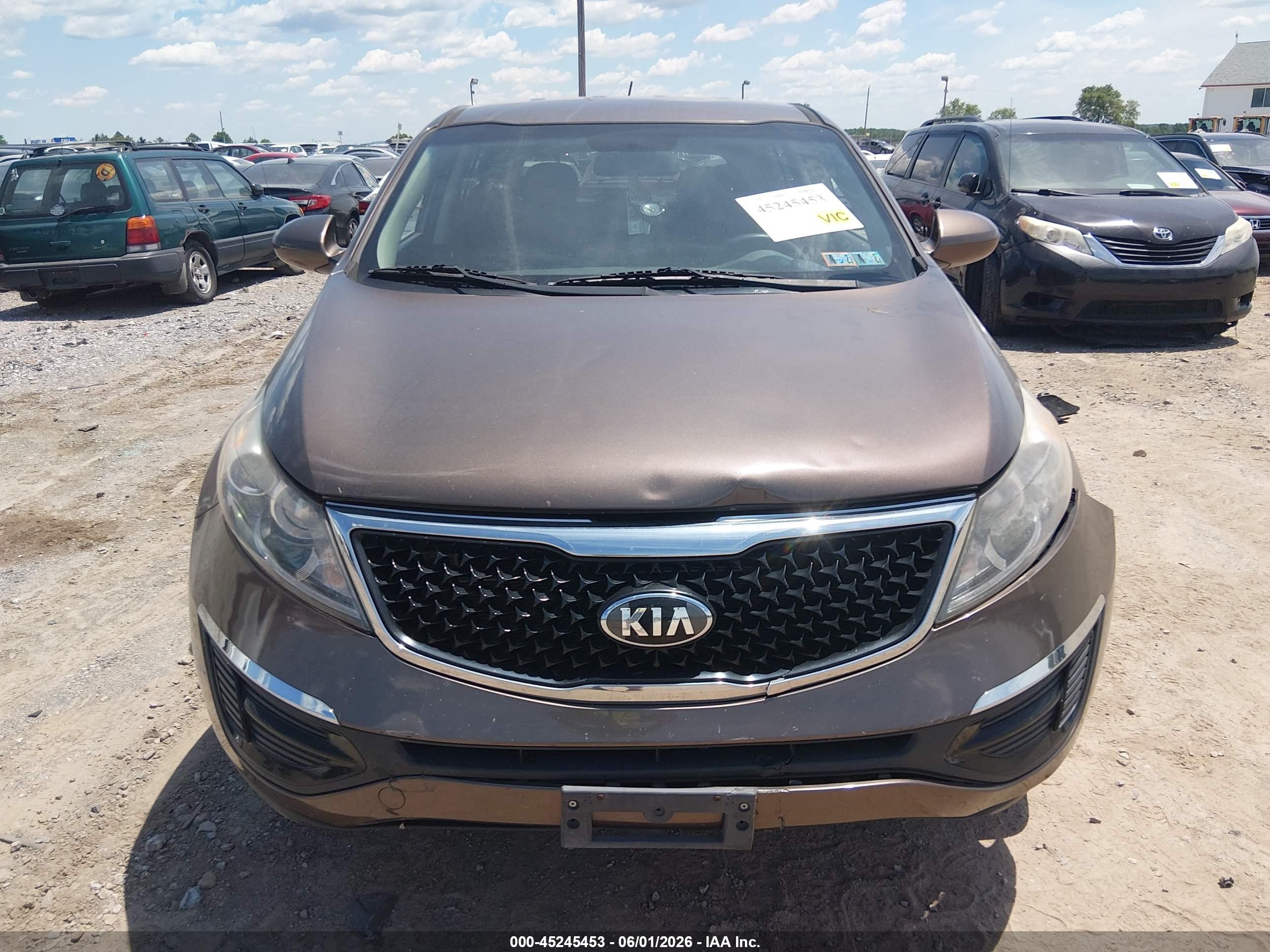 2015 Kia Sportage Lx Brown vin: KNDPB3AC2F7759915