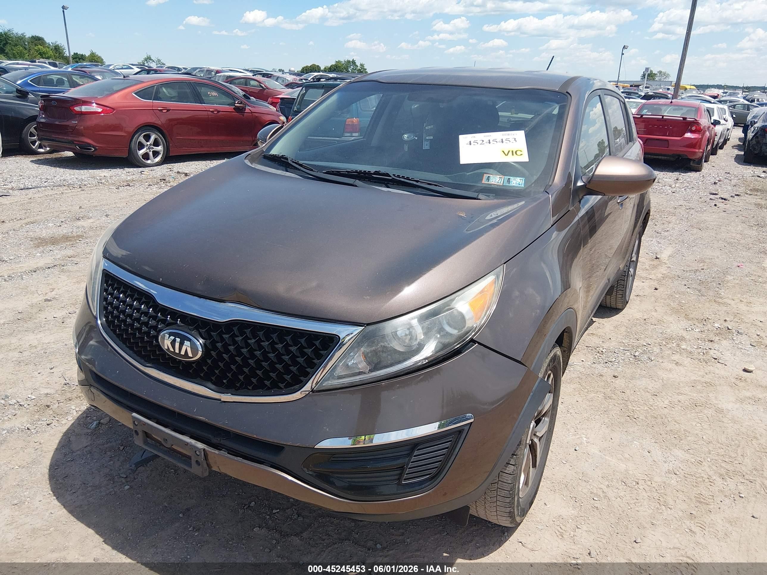 2015 Kia Sportage Lx Brown vin: KNDPB3AC2F7759915