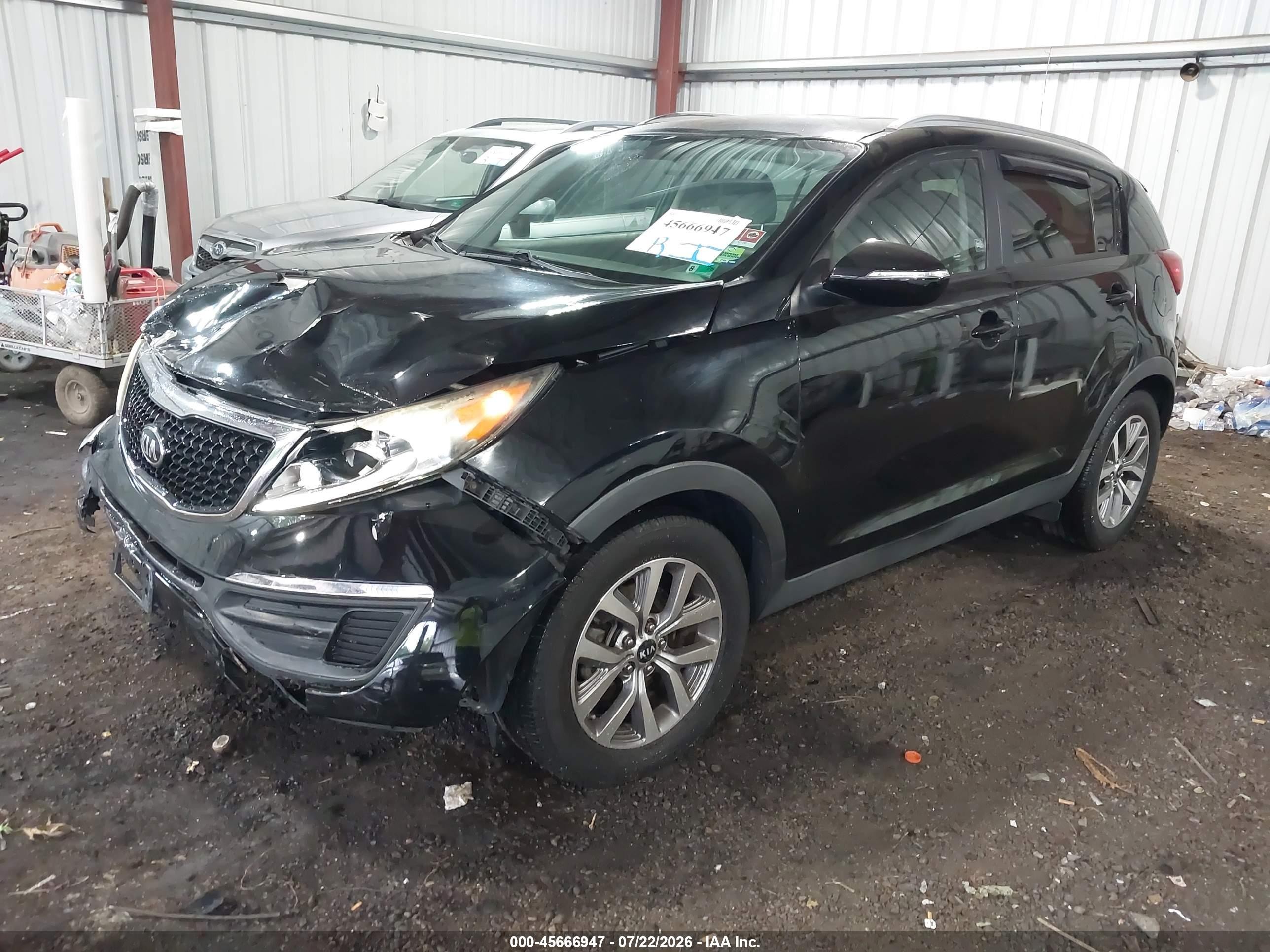 2015 Kia Sportage Lx Черный vin: KNDPB3AC2F7782126