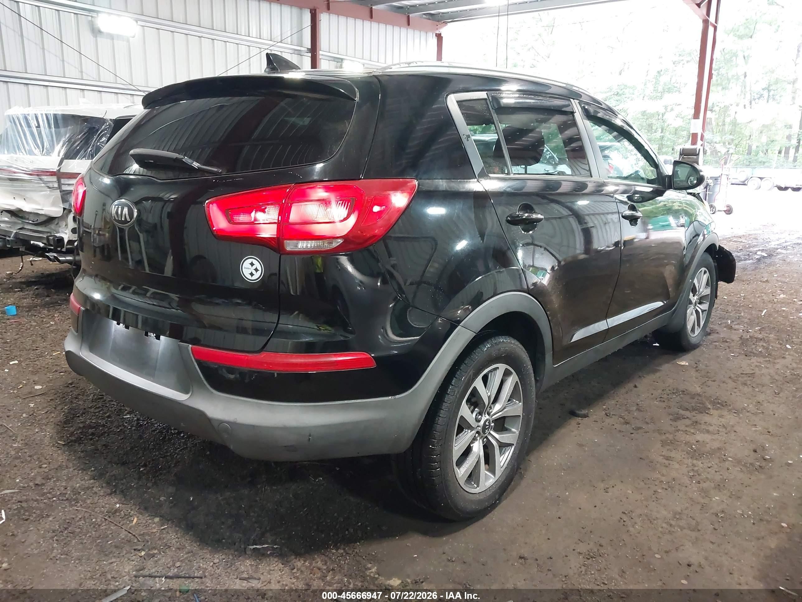 2015 Kia Sportage Lx Черный vin: KNDPB3AC2F7782126