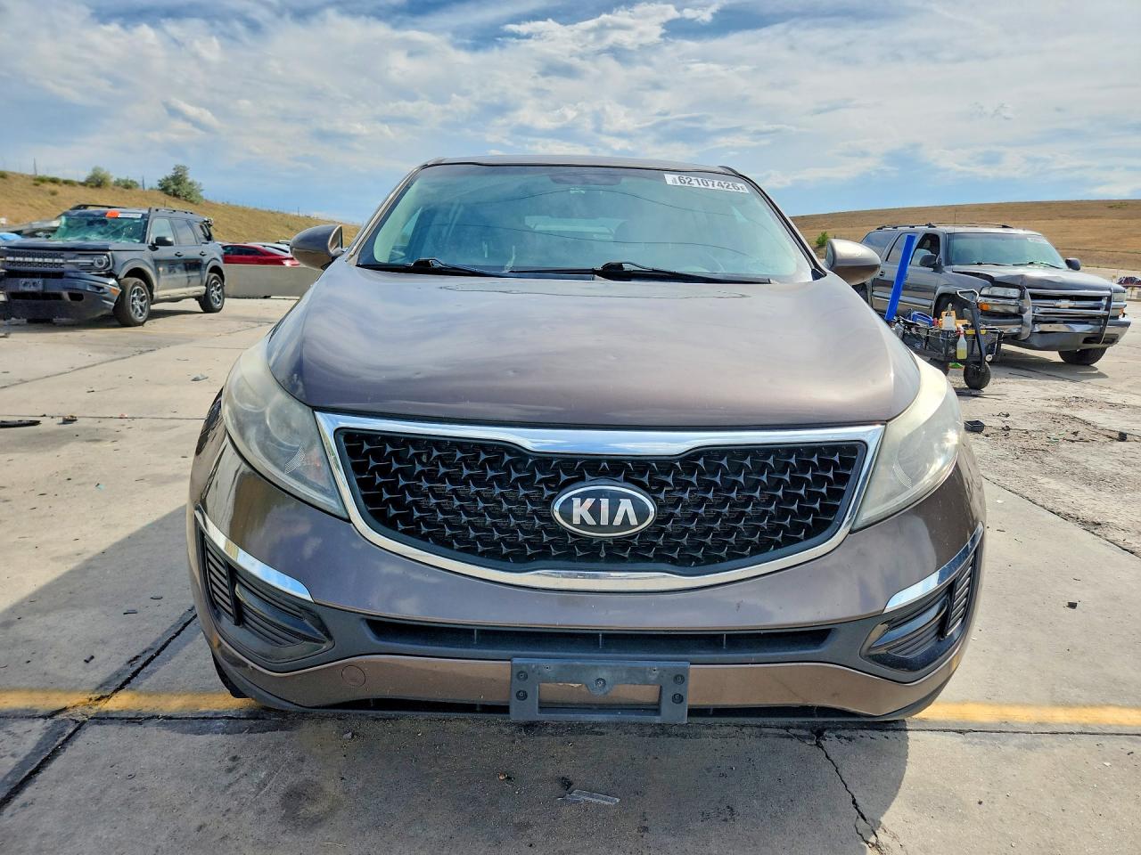 2014 Kia Sportage Lx Brown vin: KNDPB3AC3E7550407