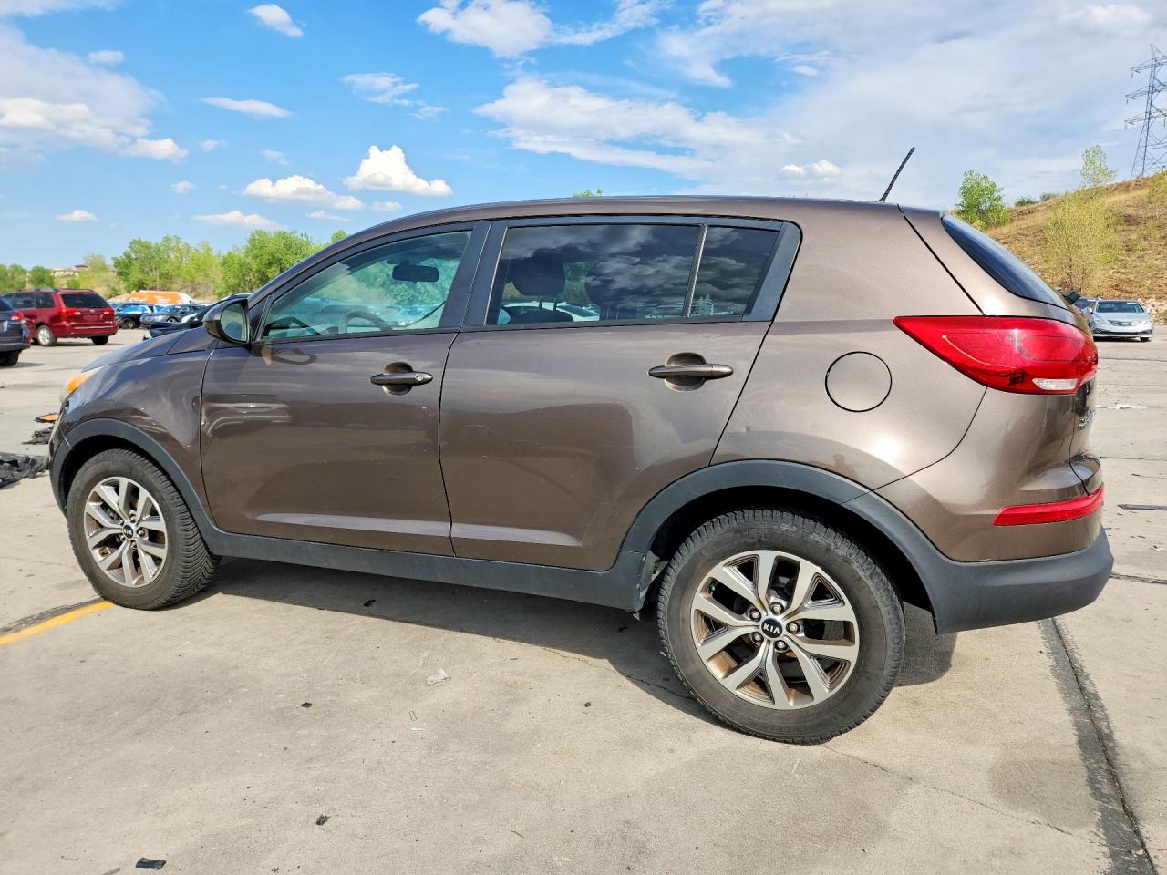 2014 Kia Sportage Lx Brown vin: KNDPB3AC3E7550407
