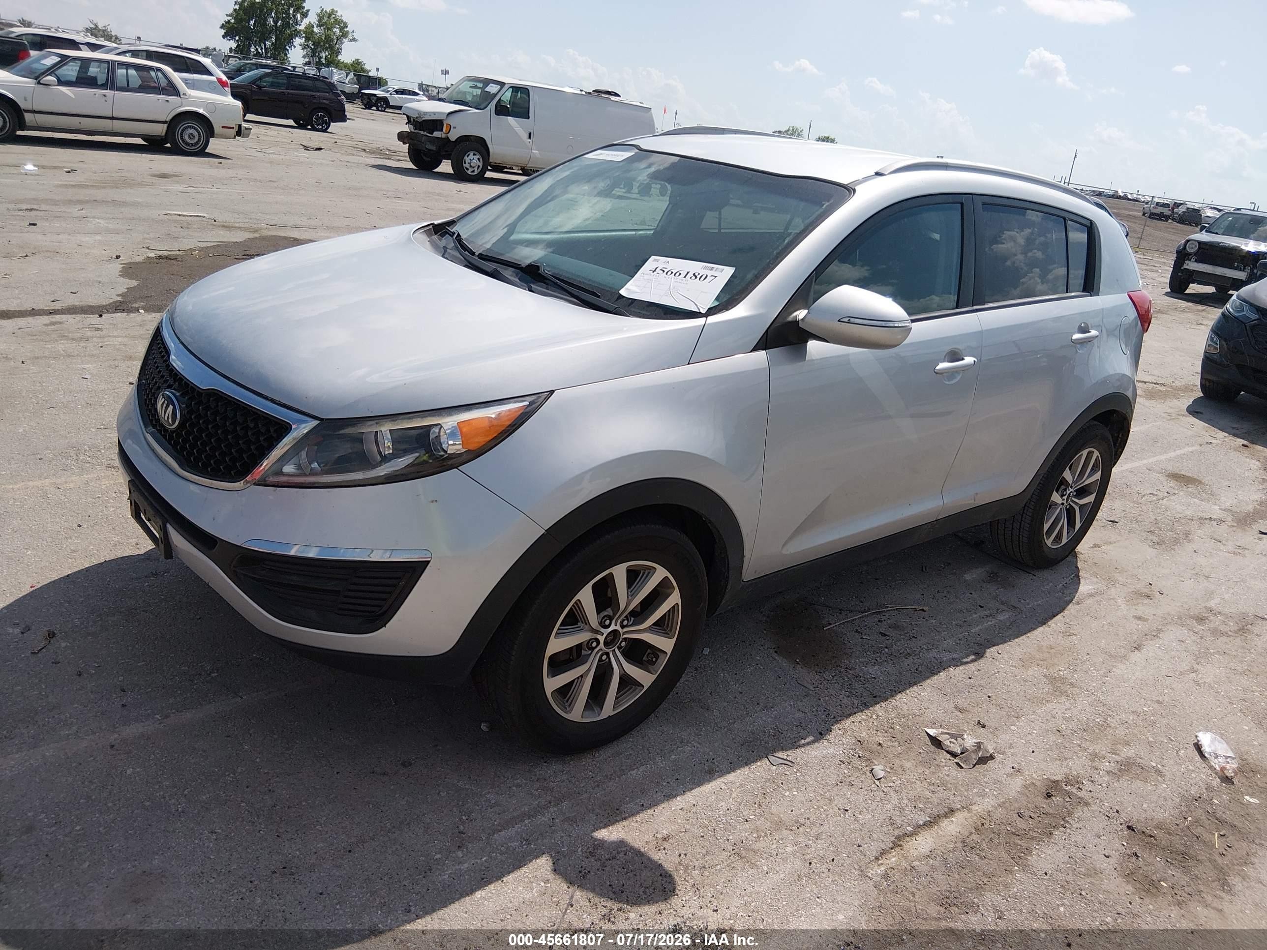 2014 Kia Sportage Lx Silver vin: KNDPB3AC3E7557793