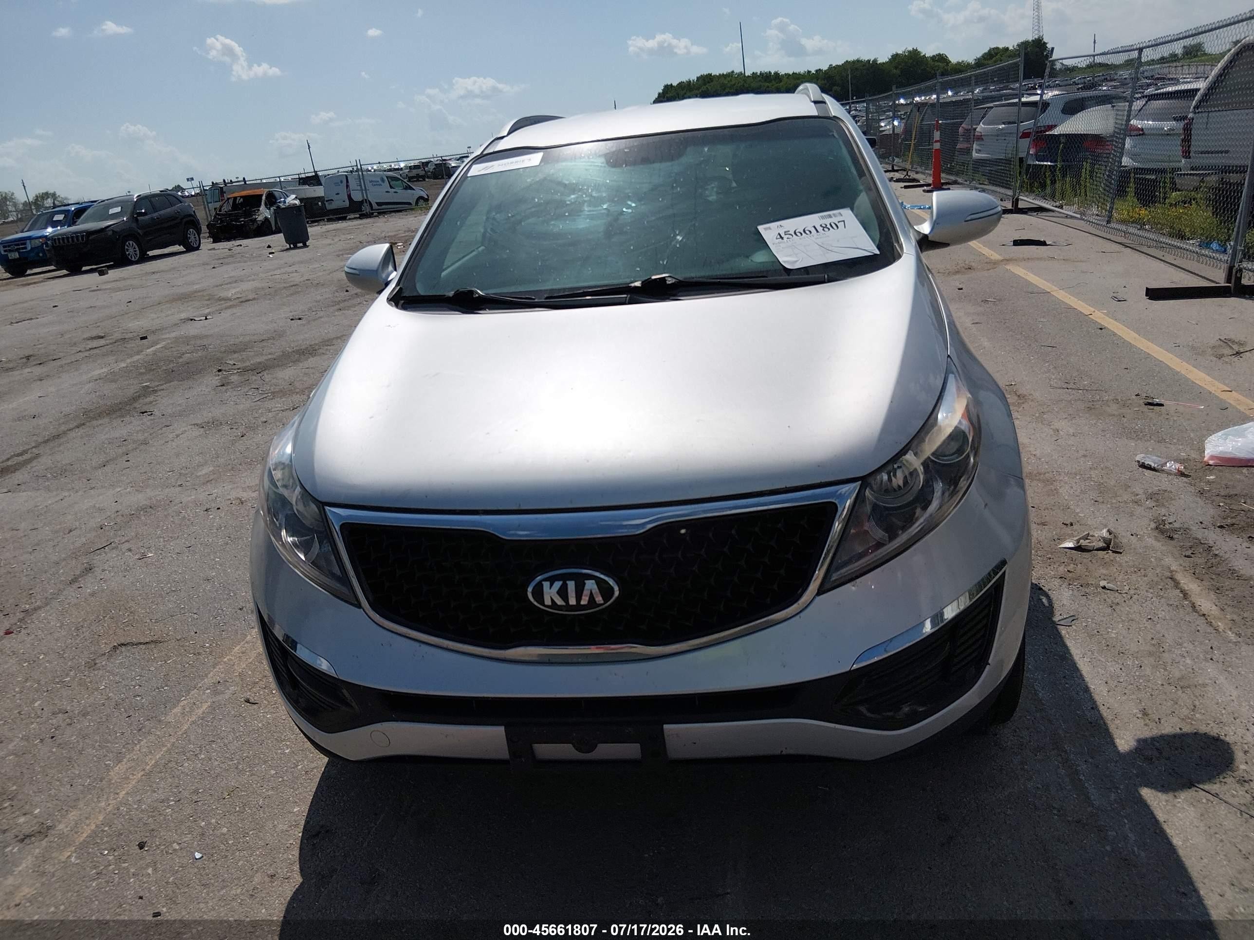 2014 Kia Sportage Lx Silver vin: KNDPB3AC3E7557793