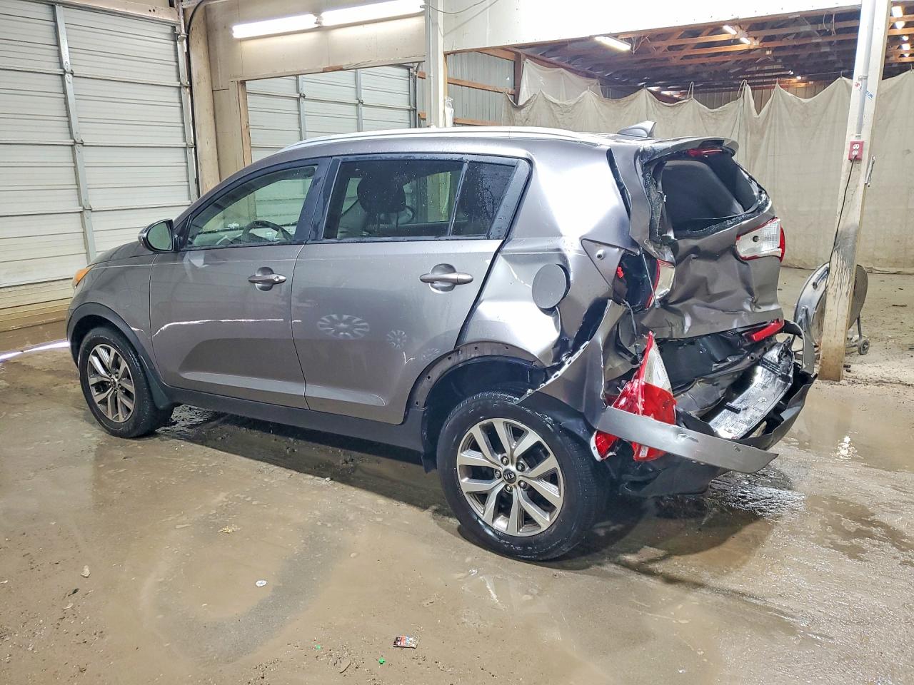 2015 Kia Sportage Lx Gray vin: KNDPB3AC3F7683671