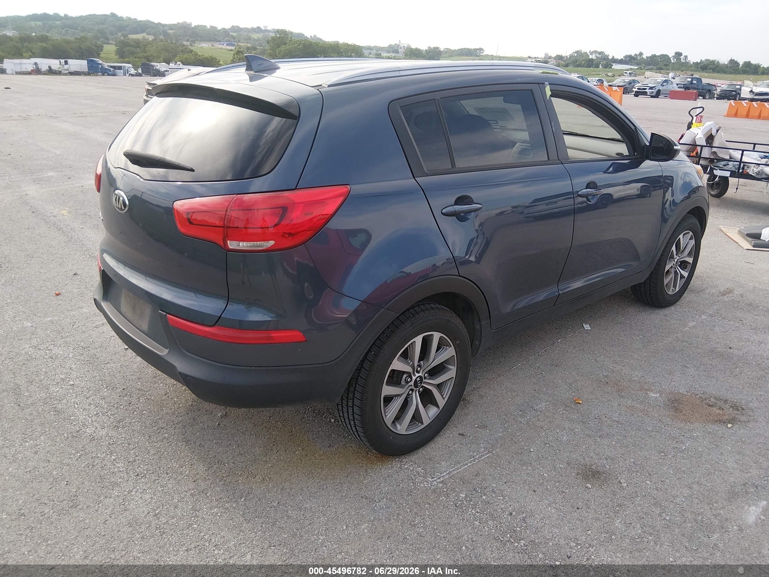 2015 Kia Sportage Lx Blue vin: KNDPB3AC3F7693455
