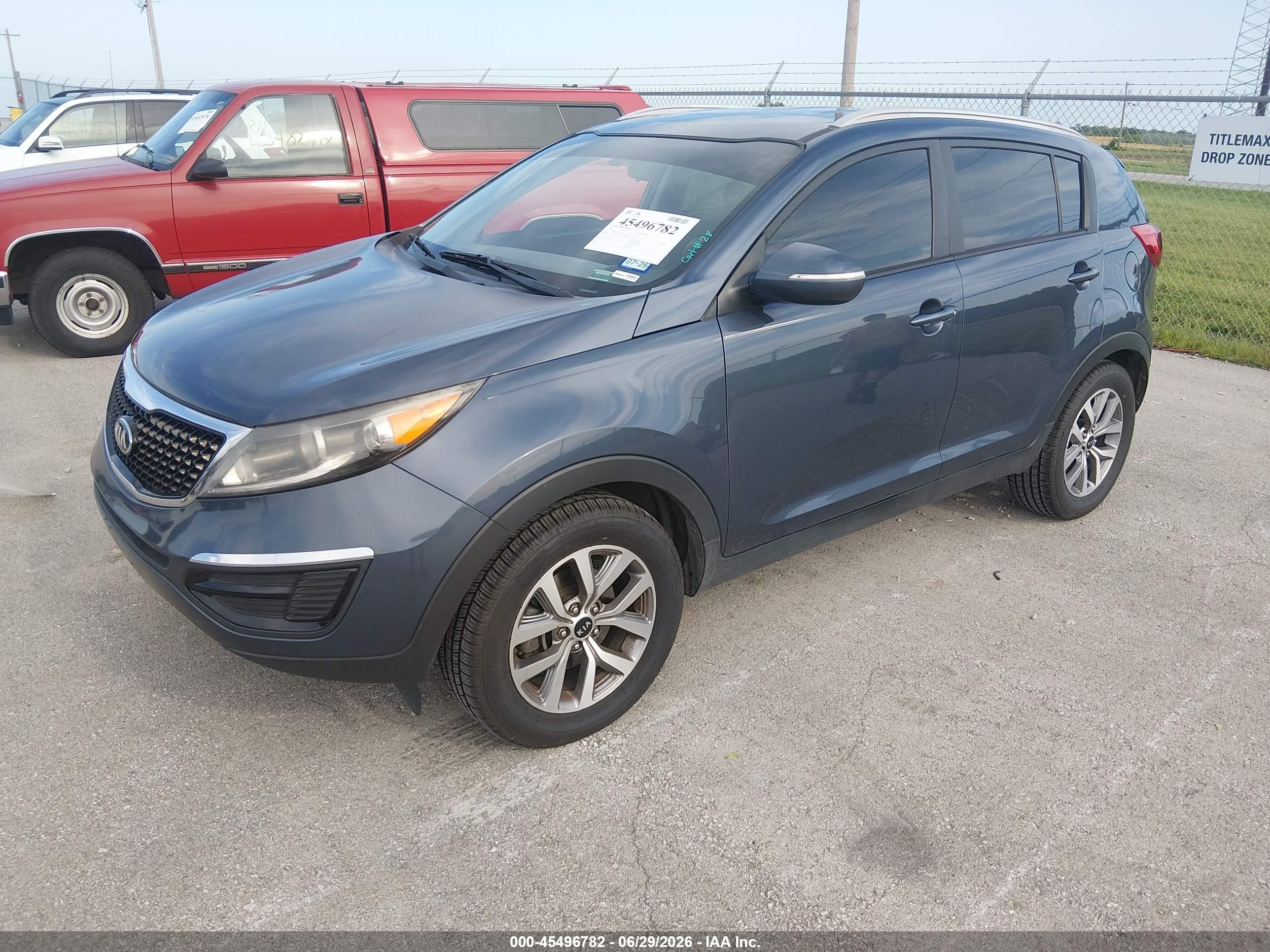 2015 Kia Sportage Lx Blue vin: KNDPB3AC3F7693455
