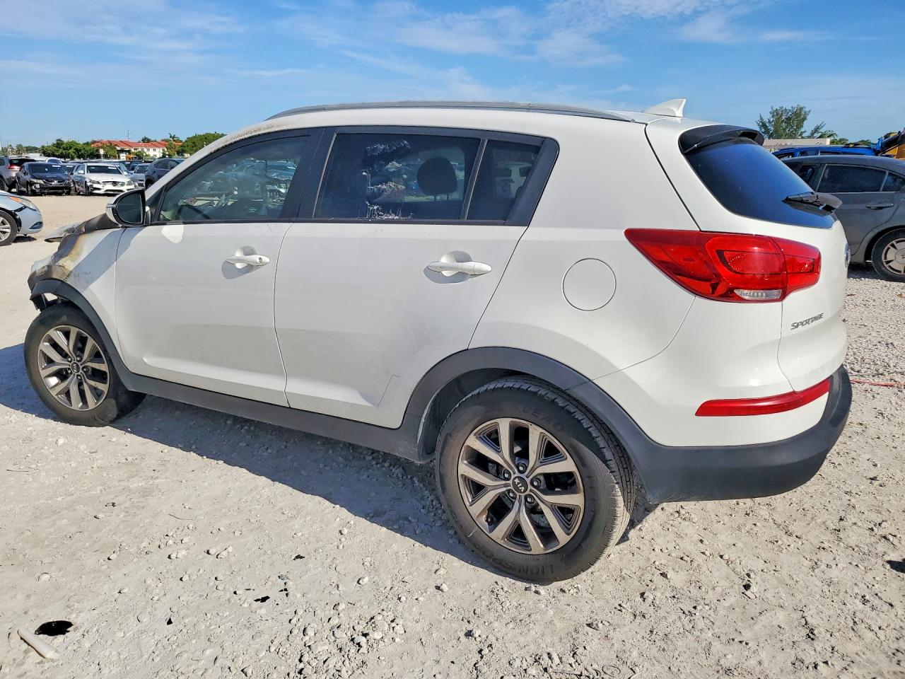 2015 Kia Sportage Lx White vin: KNDPB3AC3F7712327