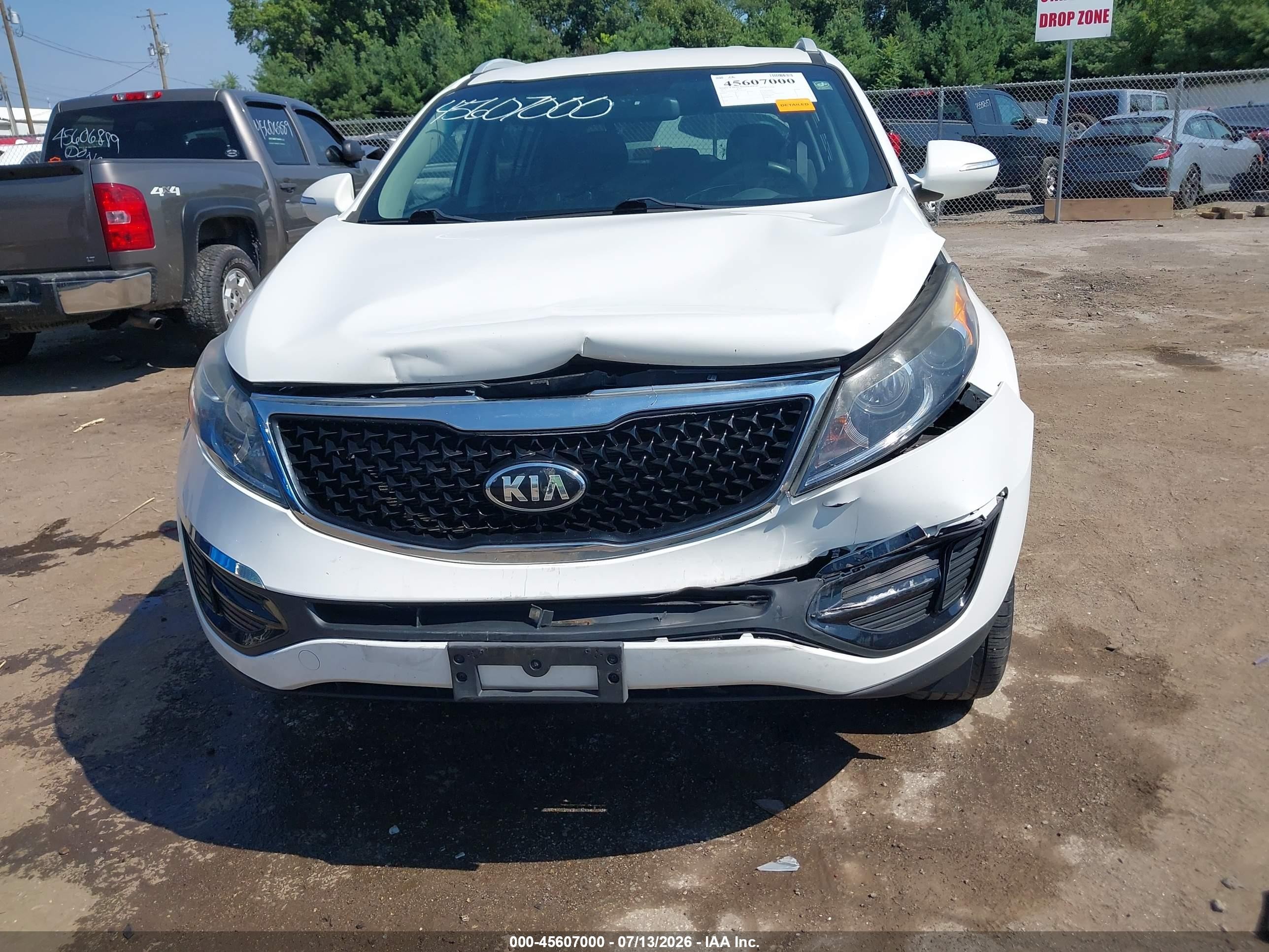 2015 Kia Sportage Lx White vin: KNDPB3AC3F7735610
