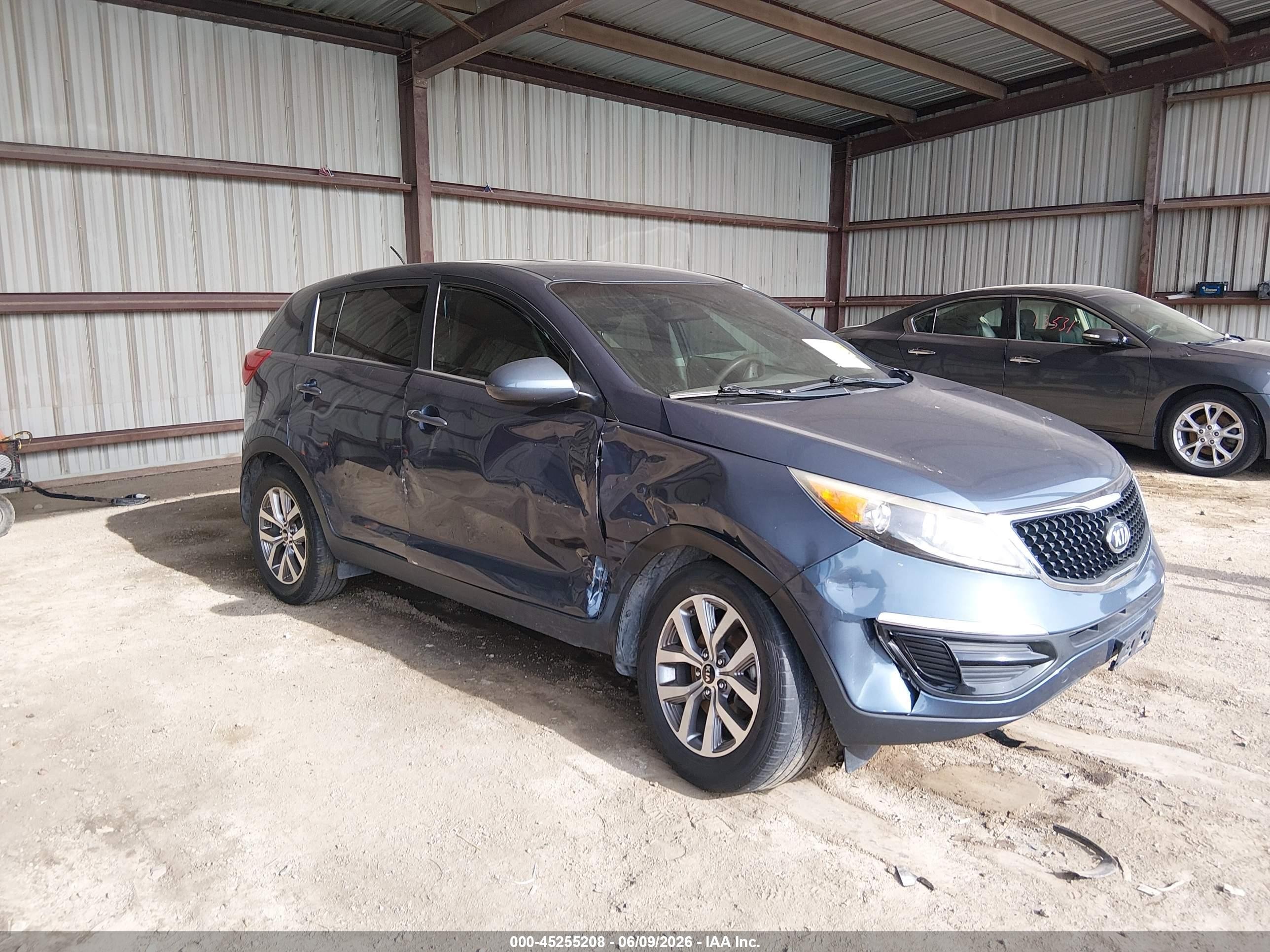 2015 Kia Sportage Lx Blue vin: KNDPB3AC3F7785617