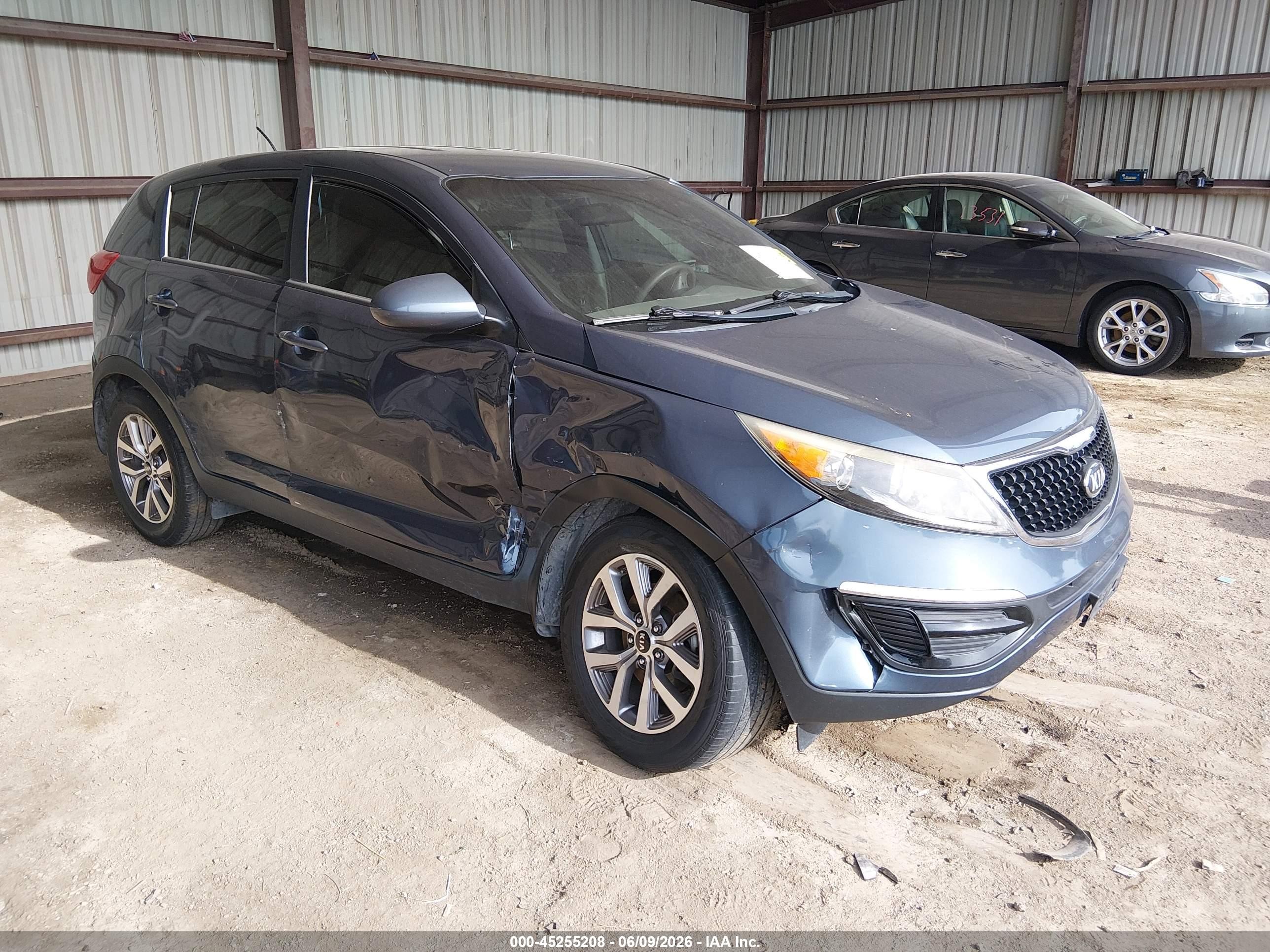 2015 Kia Sportage Lx Blue vin: KNDPB3AC3F7785617