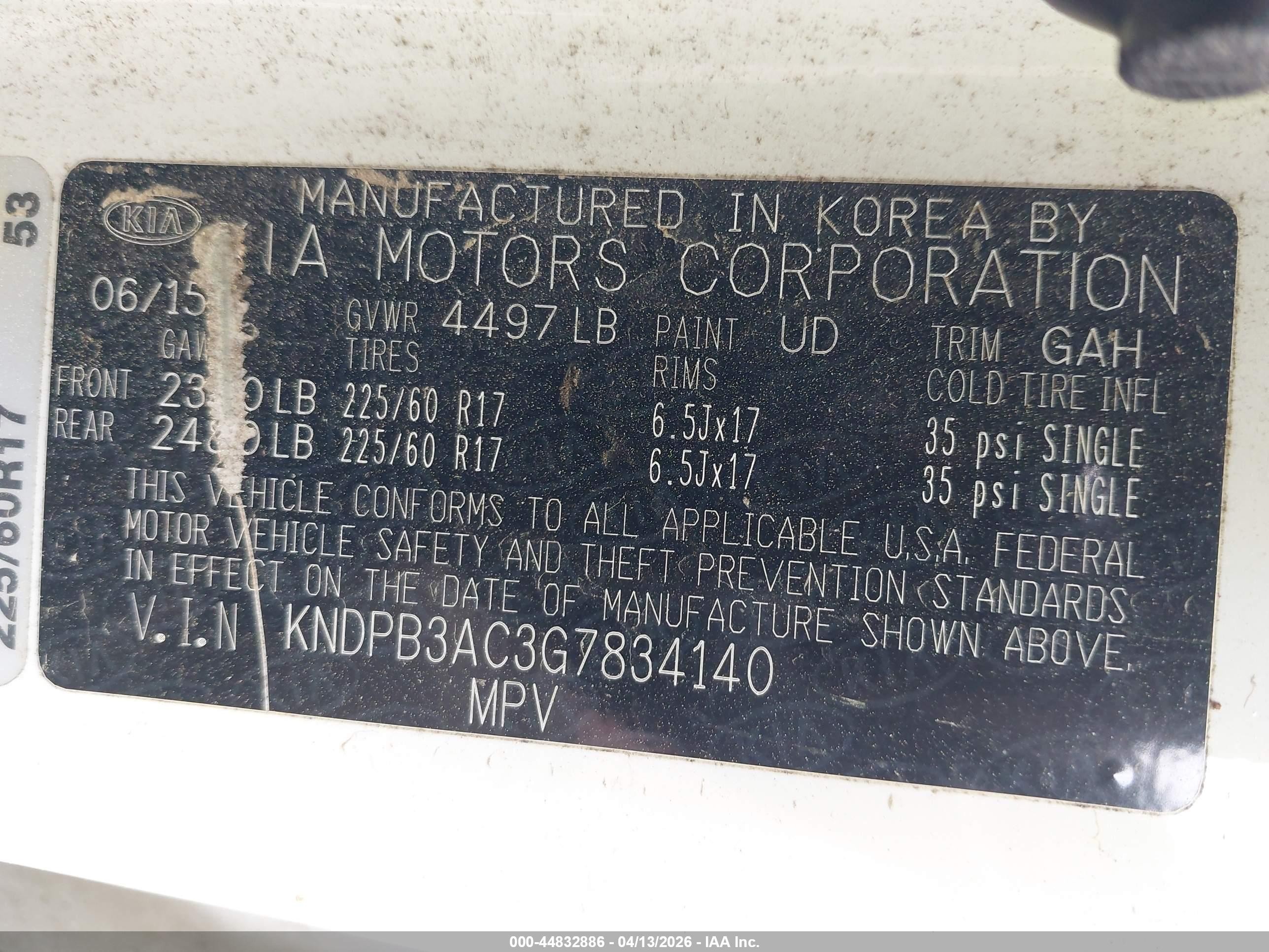 2016 Kia Sportage Lx Белый vin: KNDPB3AC3G7834140