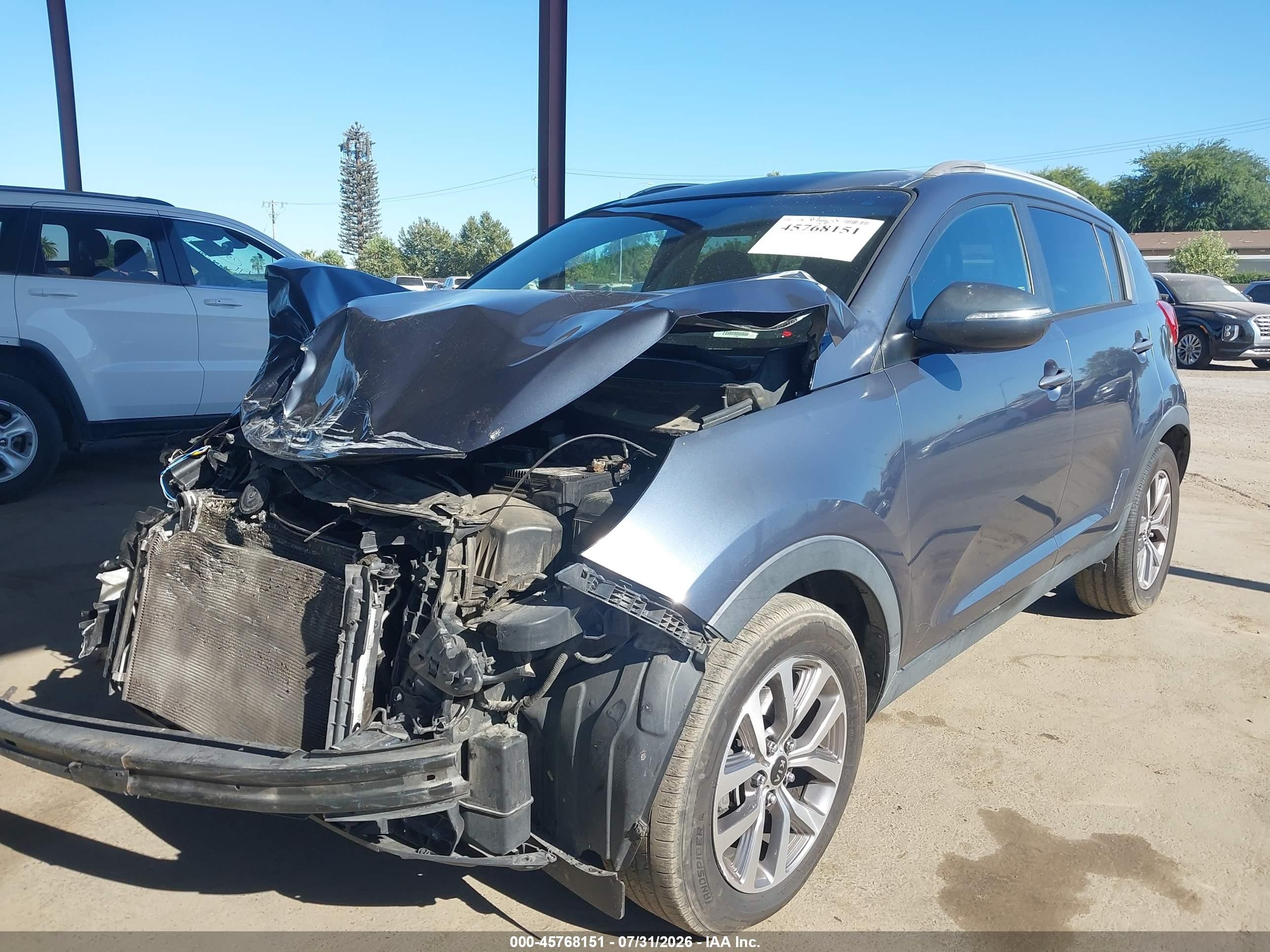 2014 Kia Sportage Lx Blue vin: KNDPB3AC4E7564087