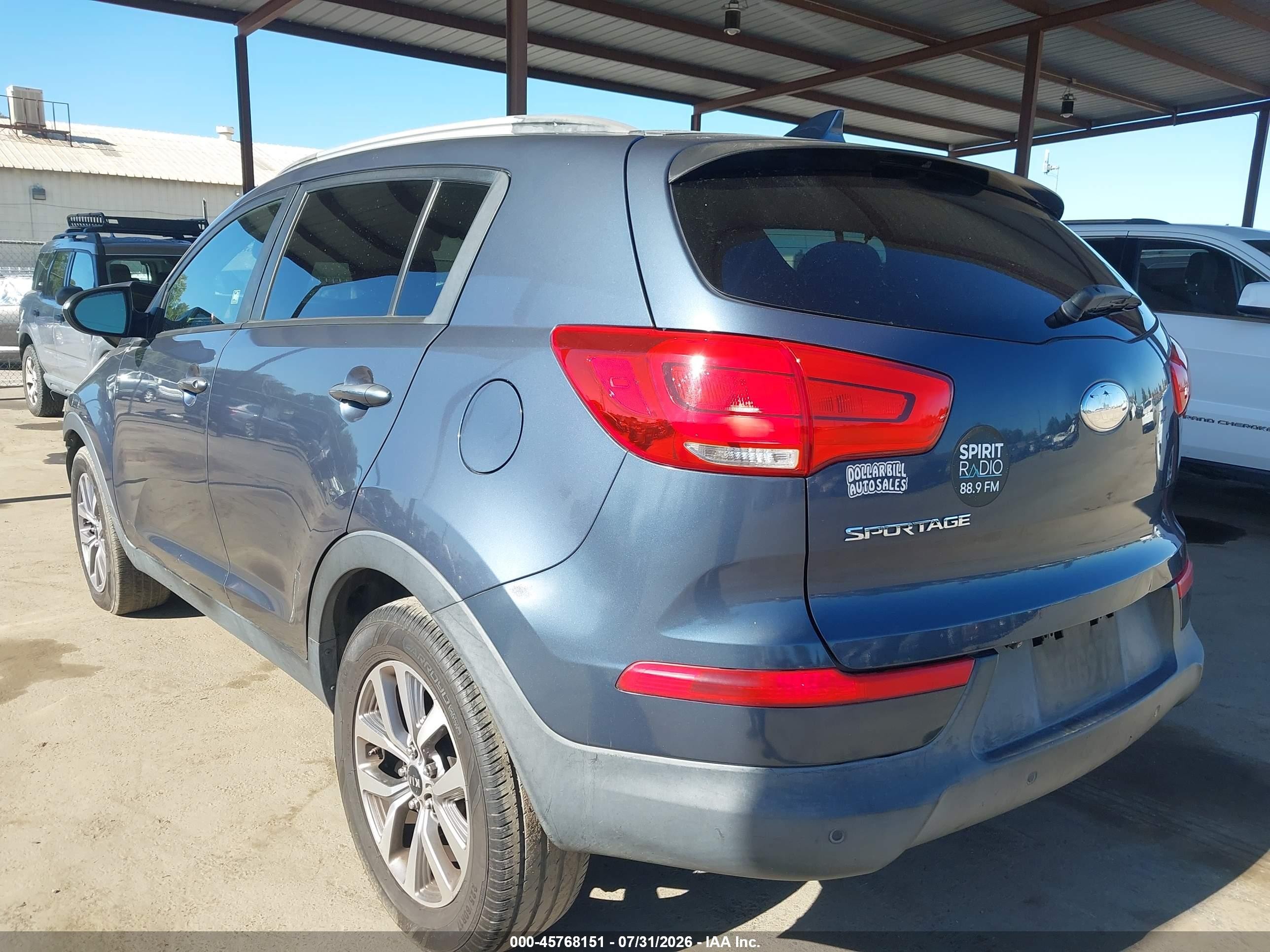 2014 Kia Sportage Lx Blue vin: KNDPB3AC4E7564087