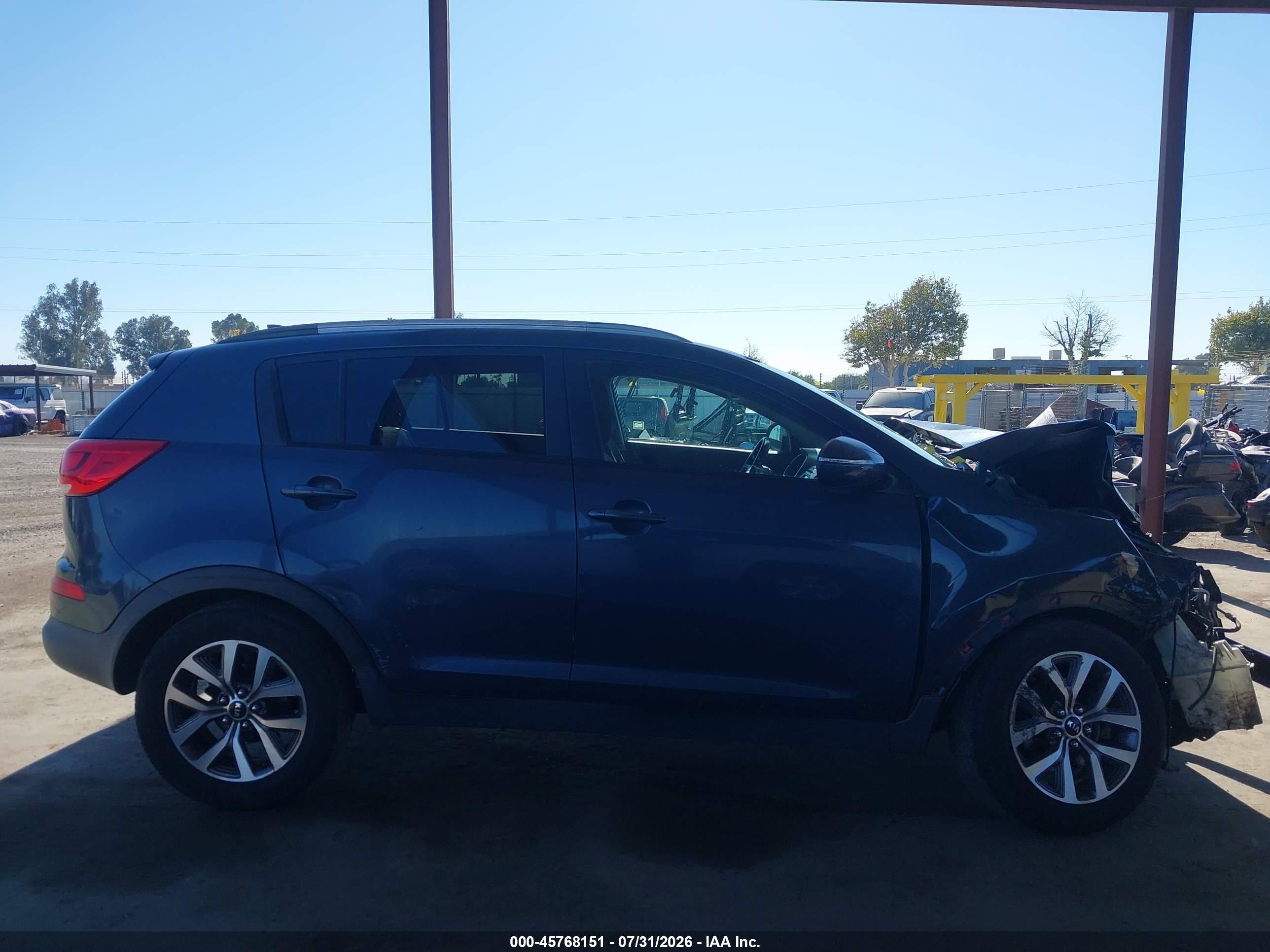 2014 Kia Sportage Lx Blue vin: KNDPB3AC4E7564087