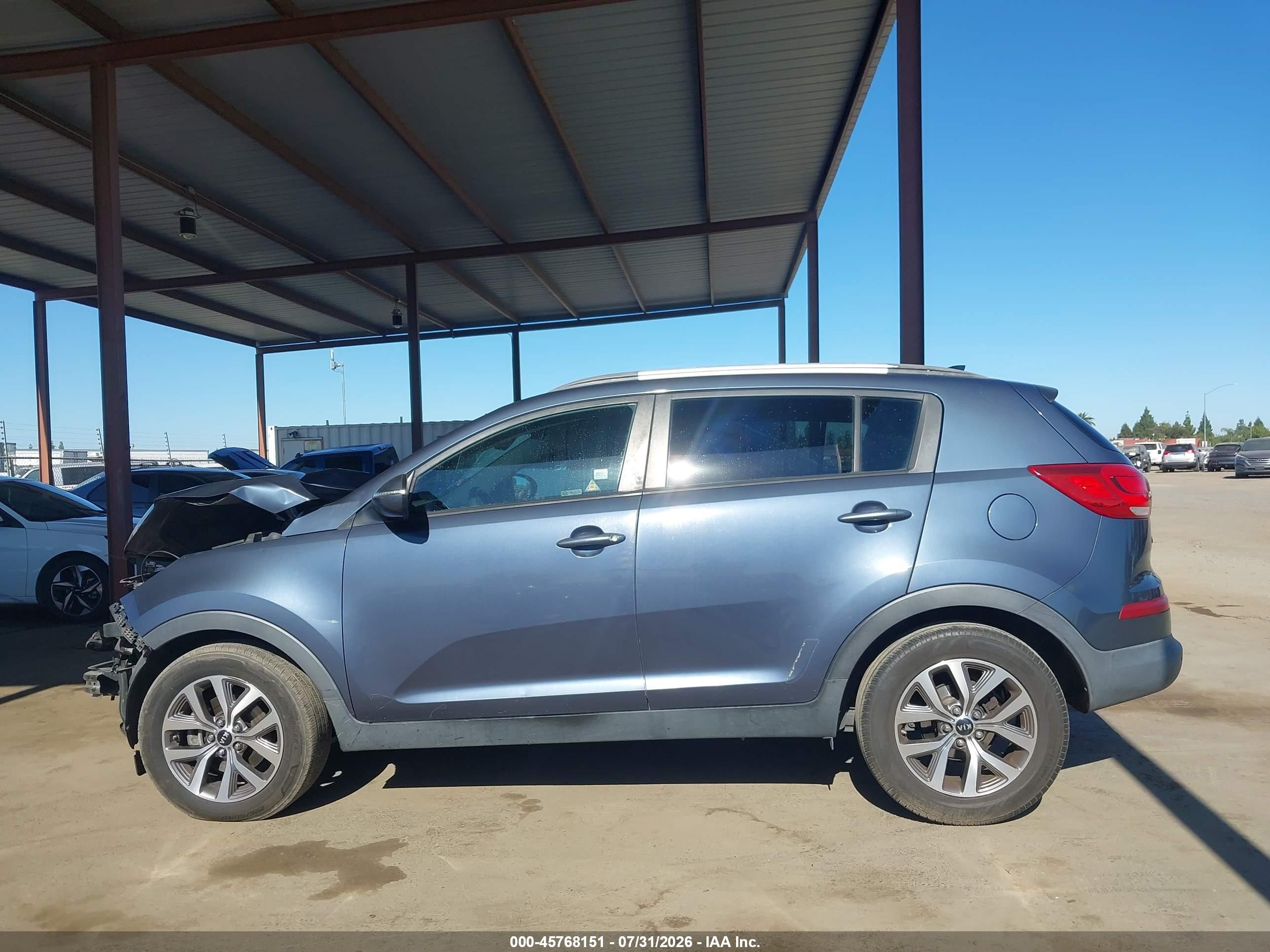 2014 Kia Sportage Lx Blue vin: KNDPB3AC4E7564087