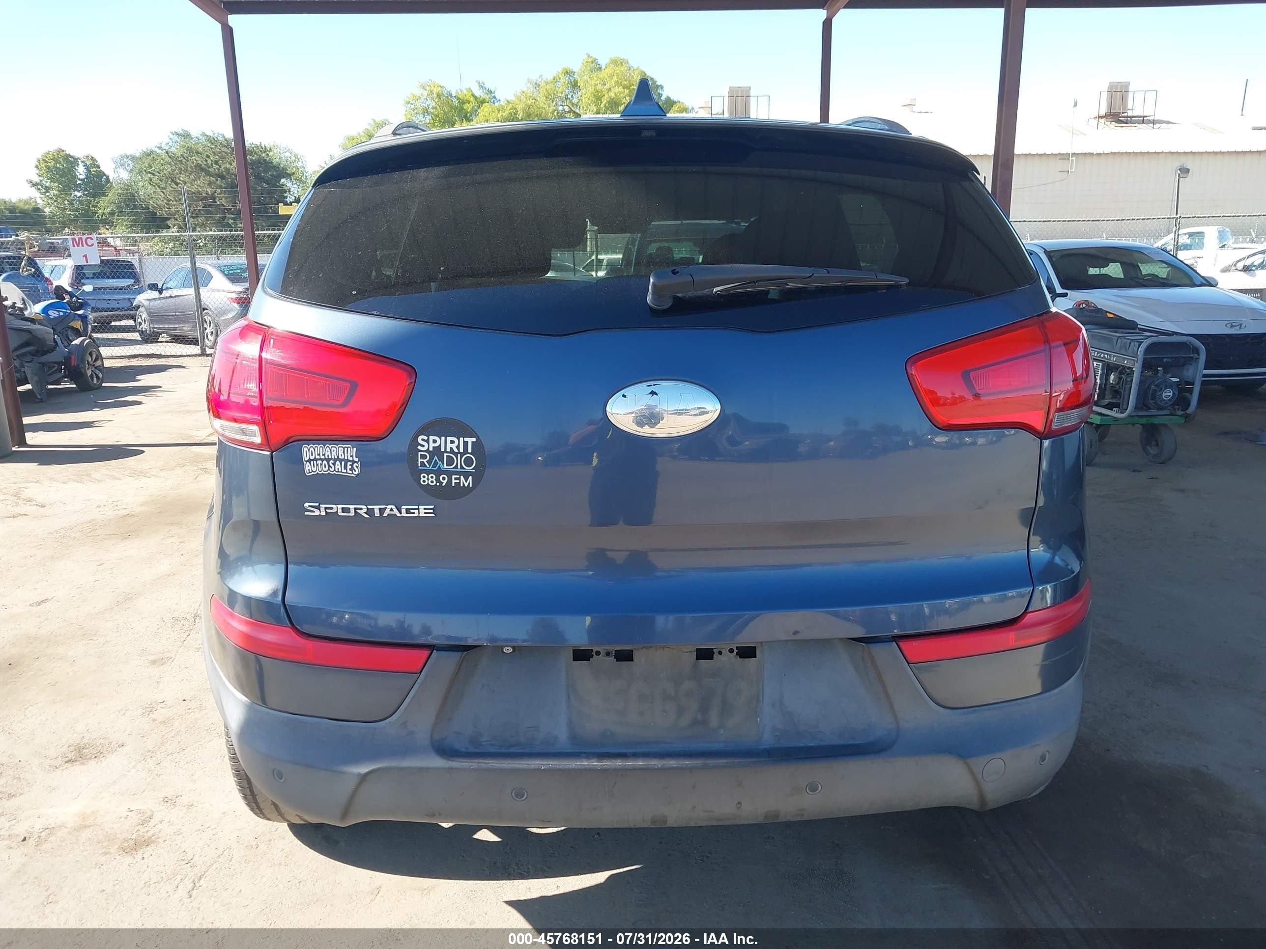 2014 Kia Sportage Lx Blue vin: KNDPB3AC4E7564087