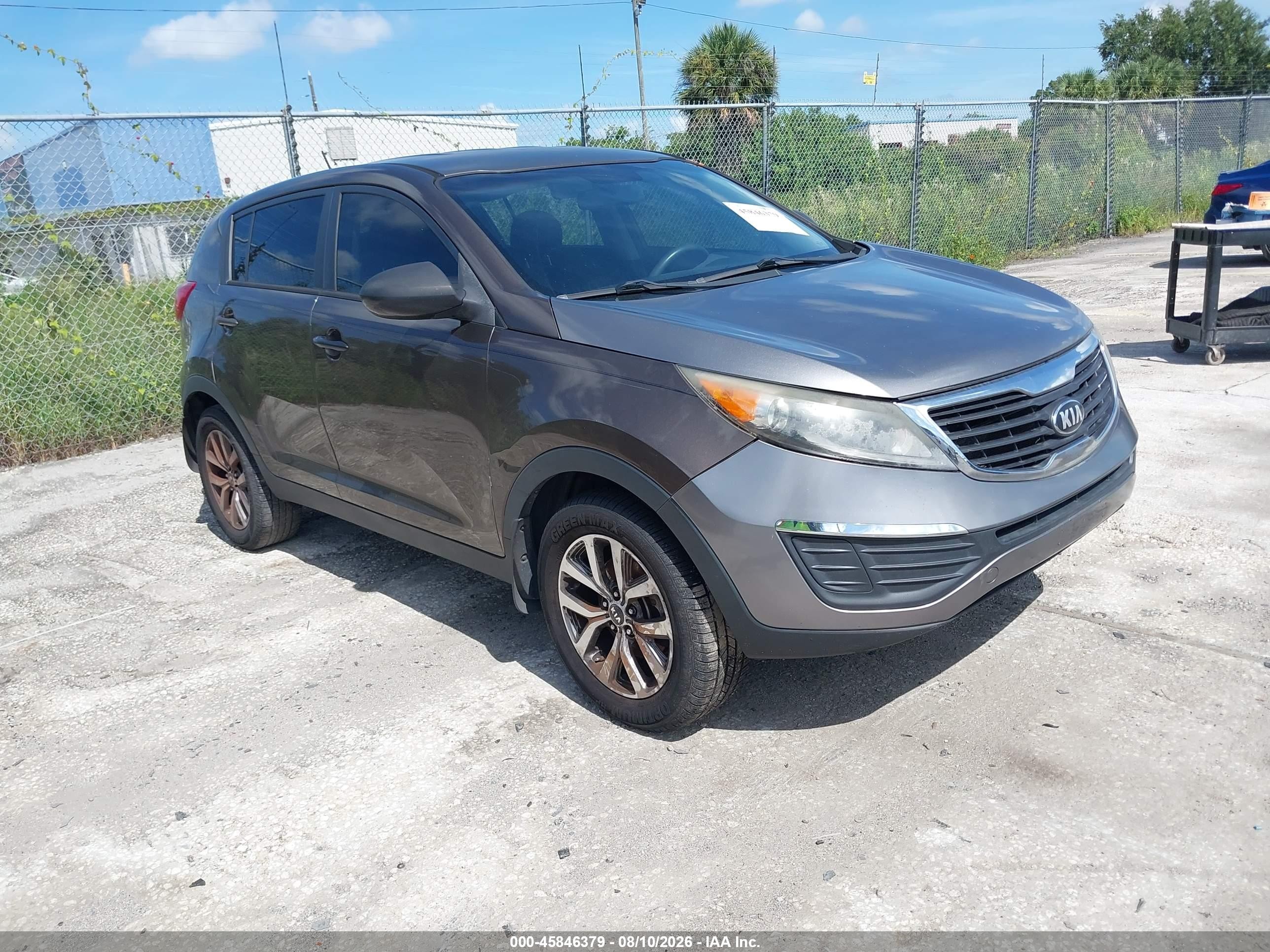 2014 Kia Sportage Lx Gray vin: KNDPB3AC4E7589779