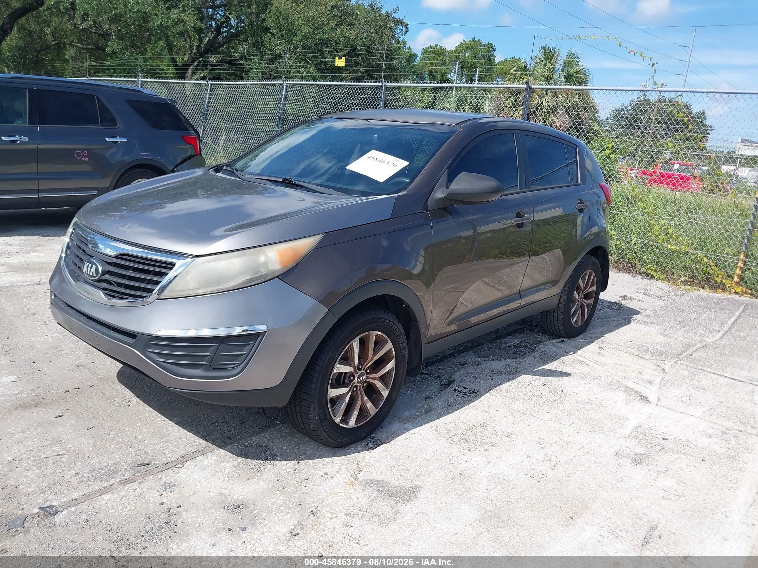 2014 Kia Sportage Lx Gray vin: KNDPB3AC4E7589779