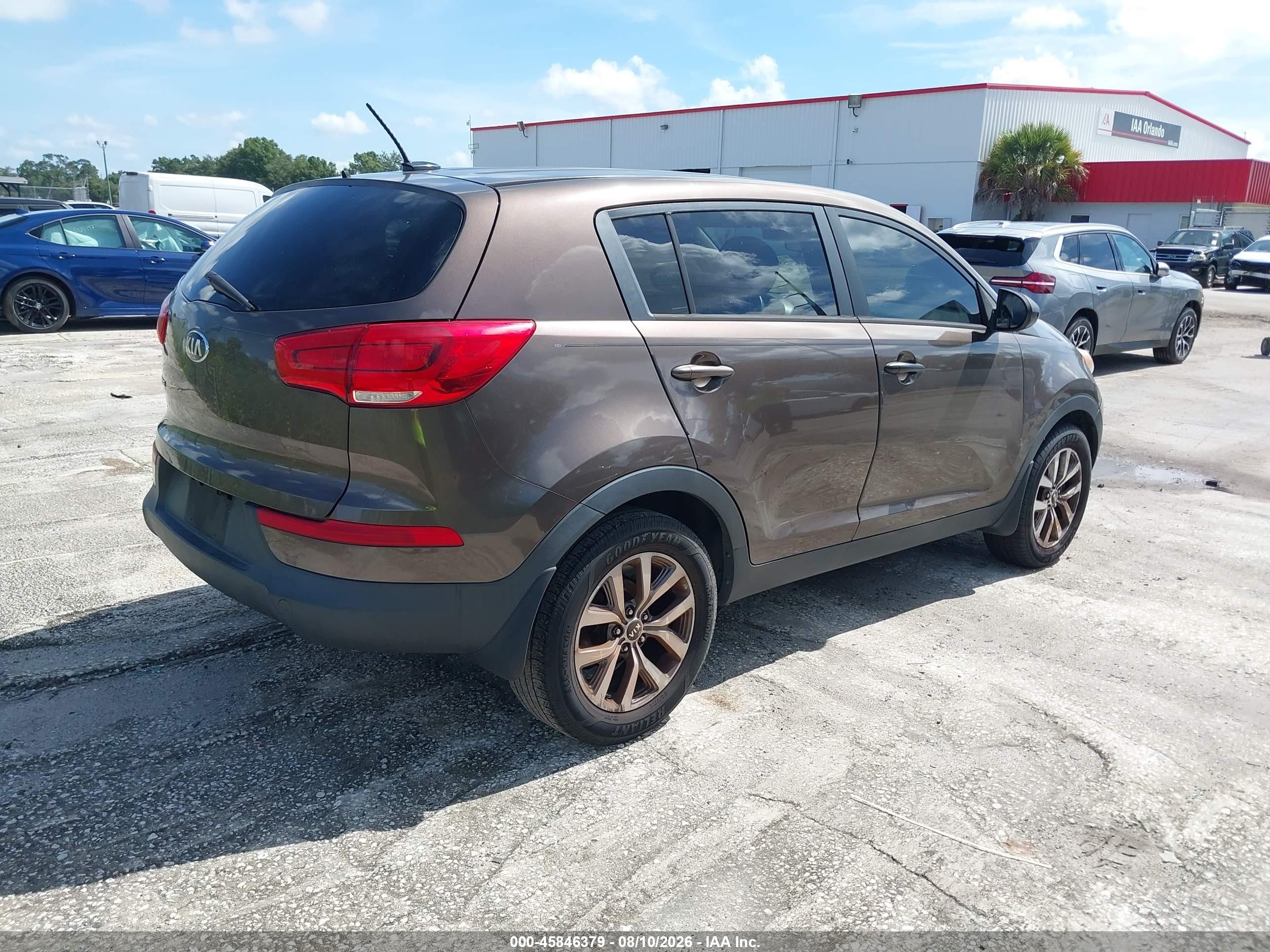 2014 Kia Sportage Lx Gray vin: KNDPB3AC4E7589779