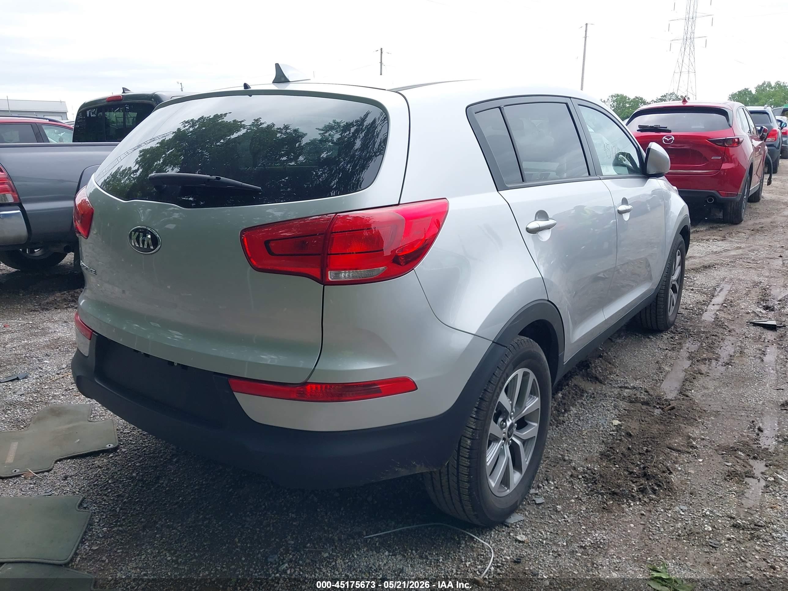 2015 Kia Sportage Lx Silver vin: KNDPB3AC4F7687079