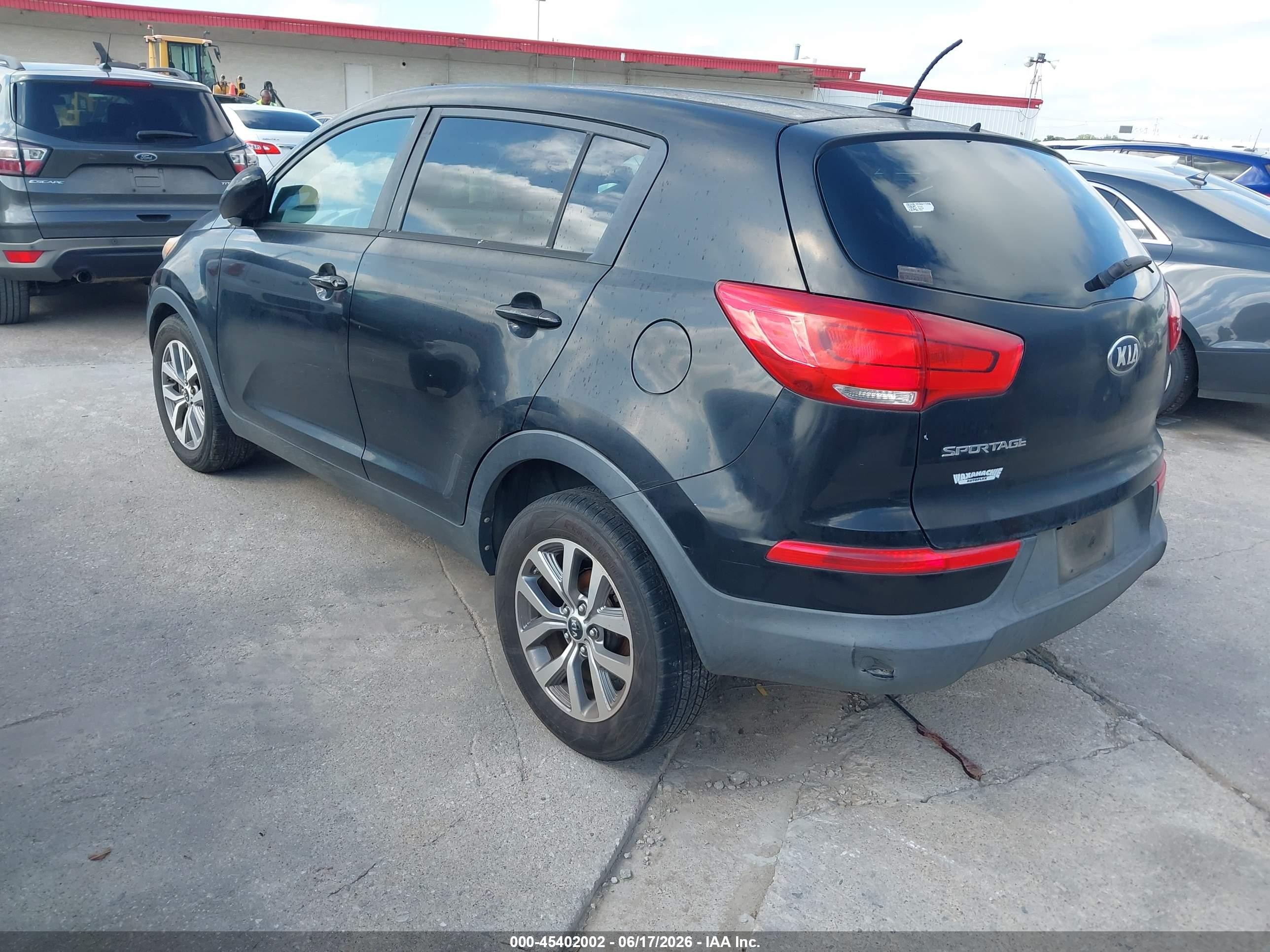 2015 Kia Sportage Lx Black vin: KNDPB3AC4F7736281