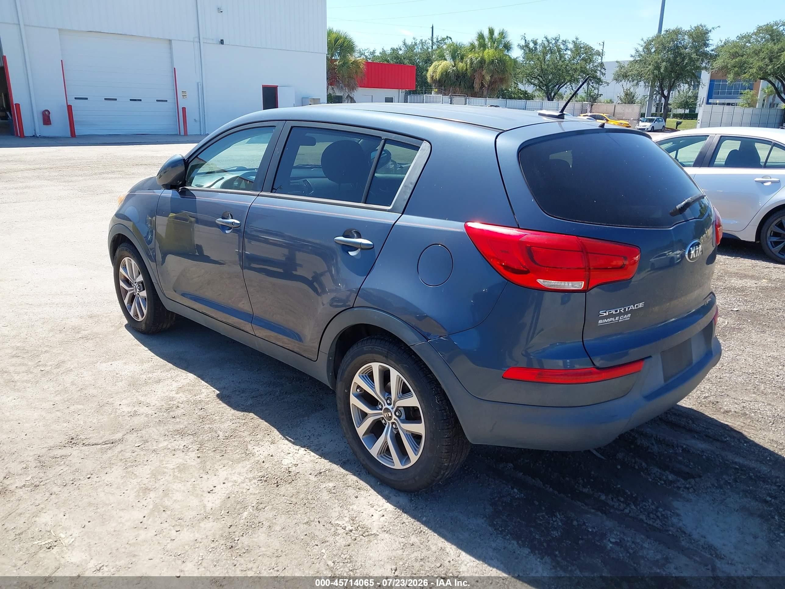 2015 Kia Sportage Lx Blue vin: KNDPB3AC4F7757762