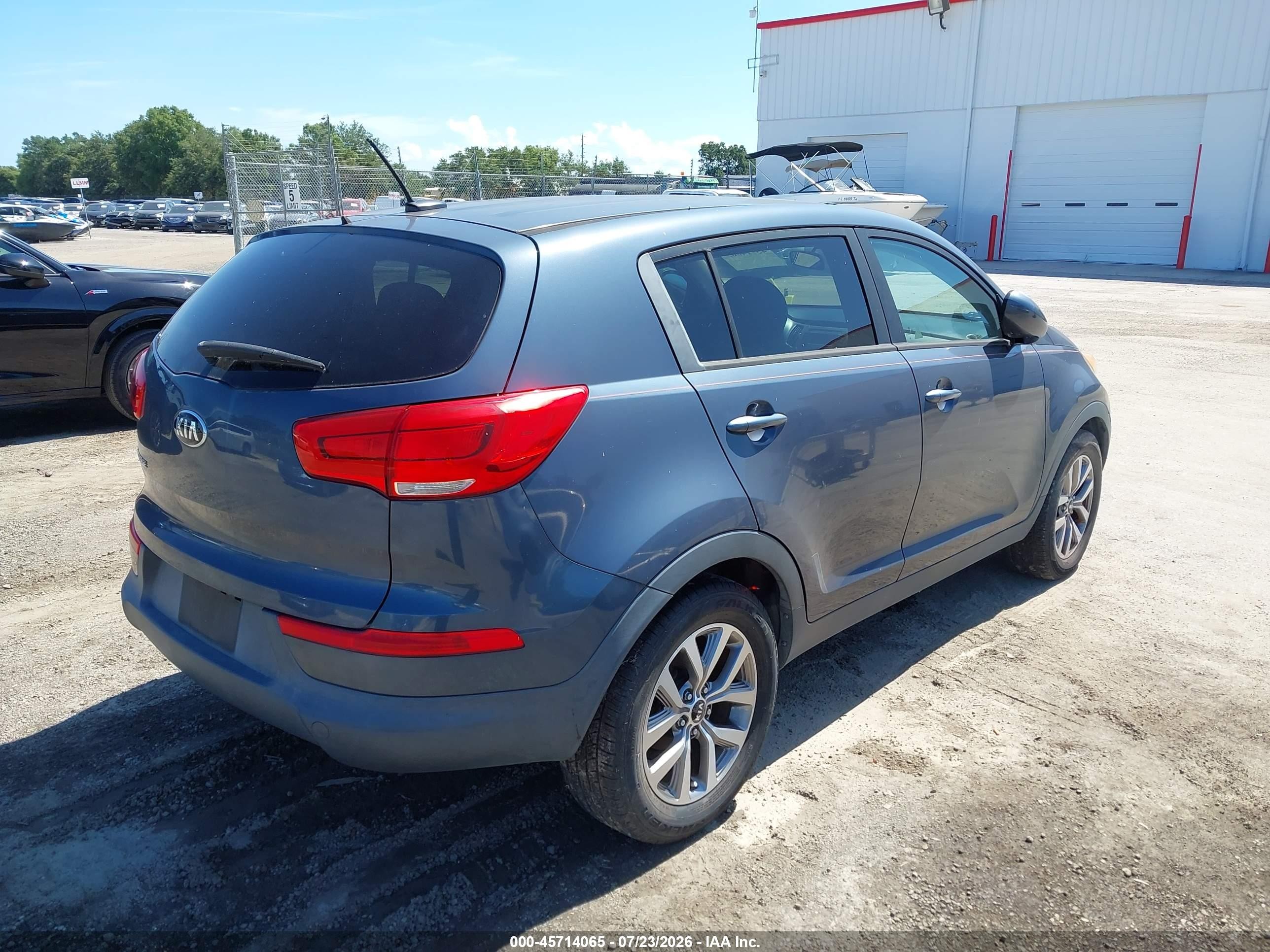 2015 Kia Sportage Lx Blue vin: KNDPB3AC4F7757762