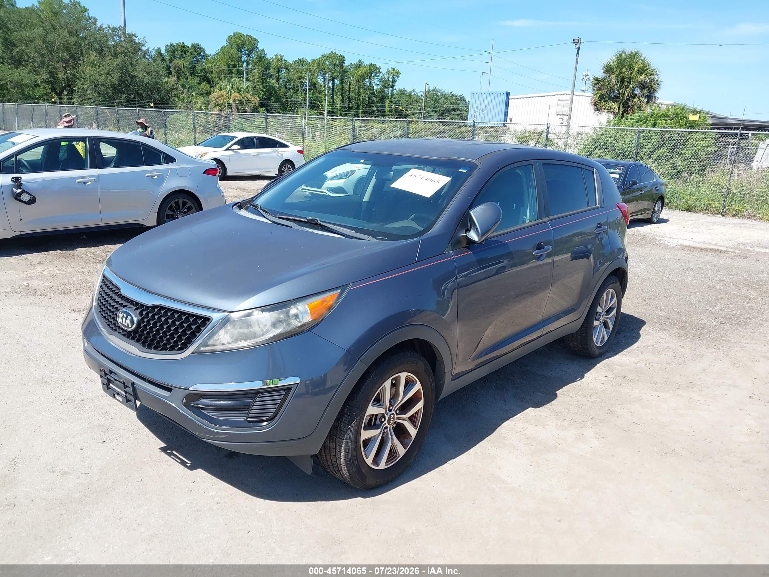 2015 Kia Sportage Lx Blue vin: KNDPB3AC4F7757762