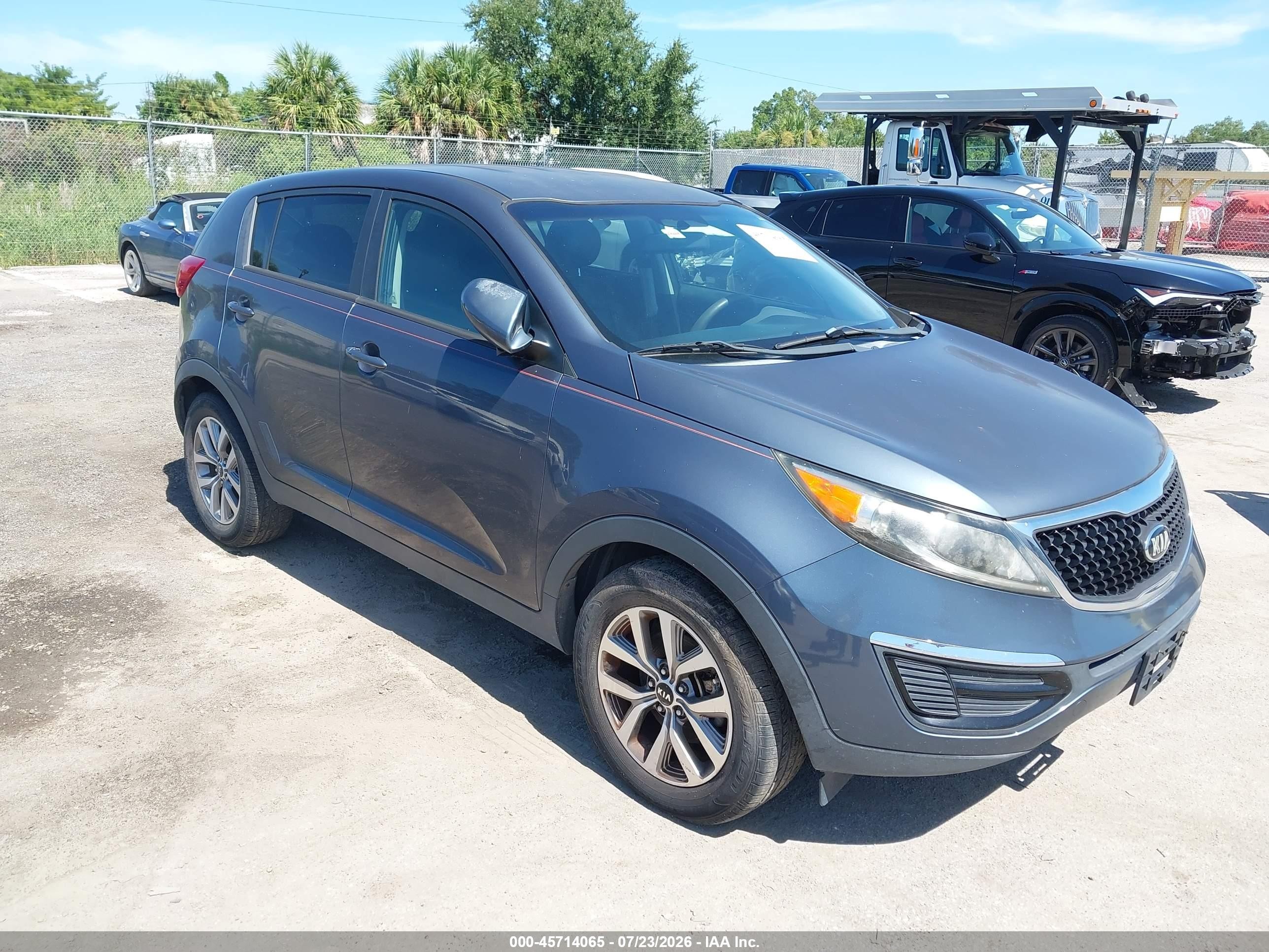 2015 Kia Sportage Lx Blue vin: KNDPB3AC4F7757762