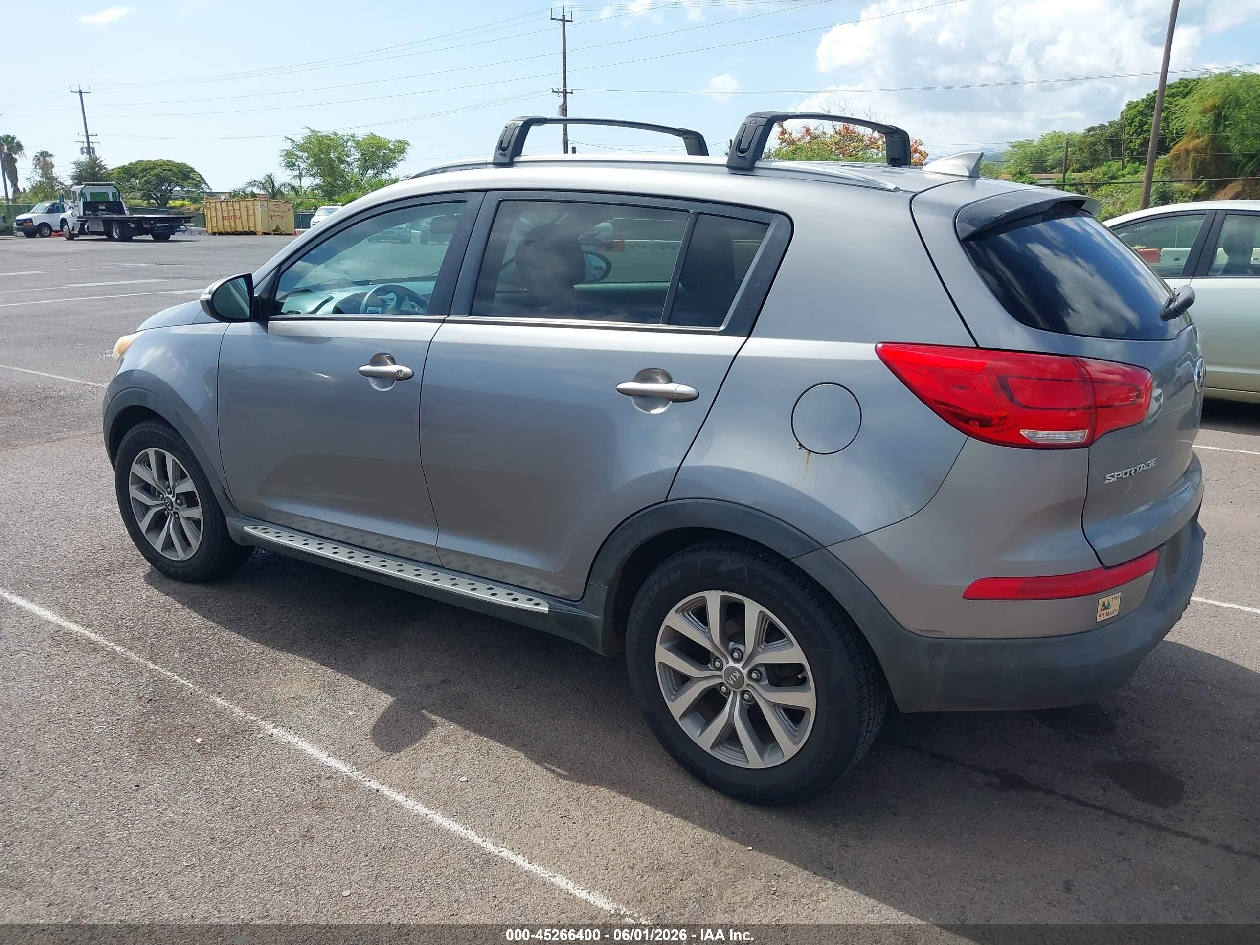 2015 Kia Sportage Lx Gray vin: KNDPB3AC4F7777090