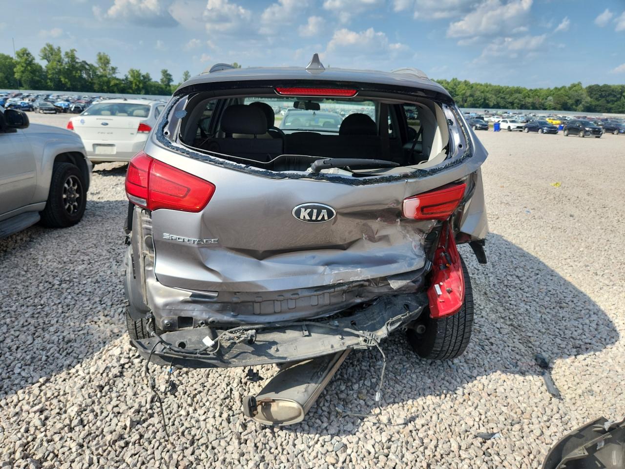 2014 Kia Sportage Lx Gray vin: KNDPB3AC5E7569802