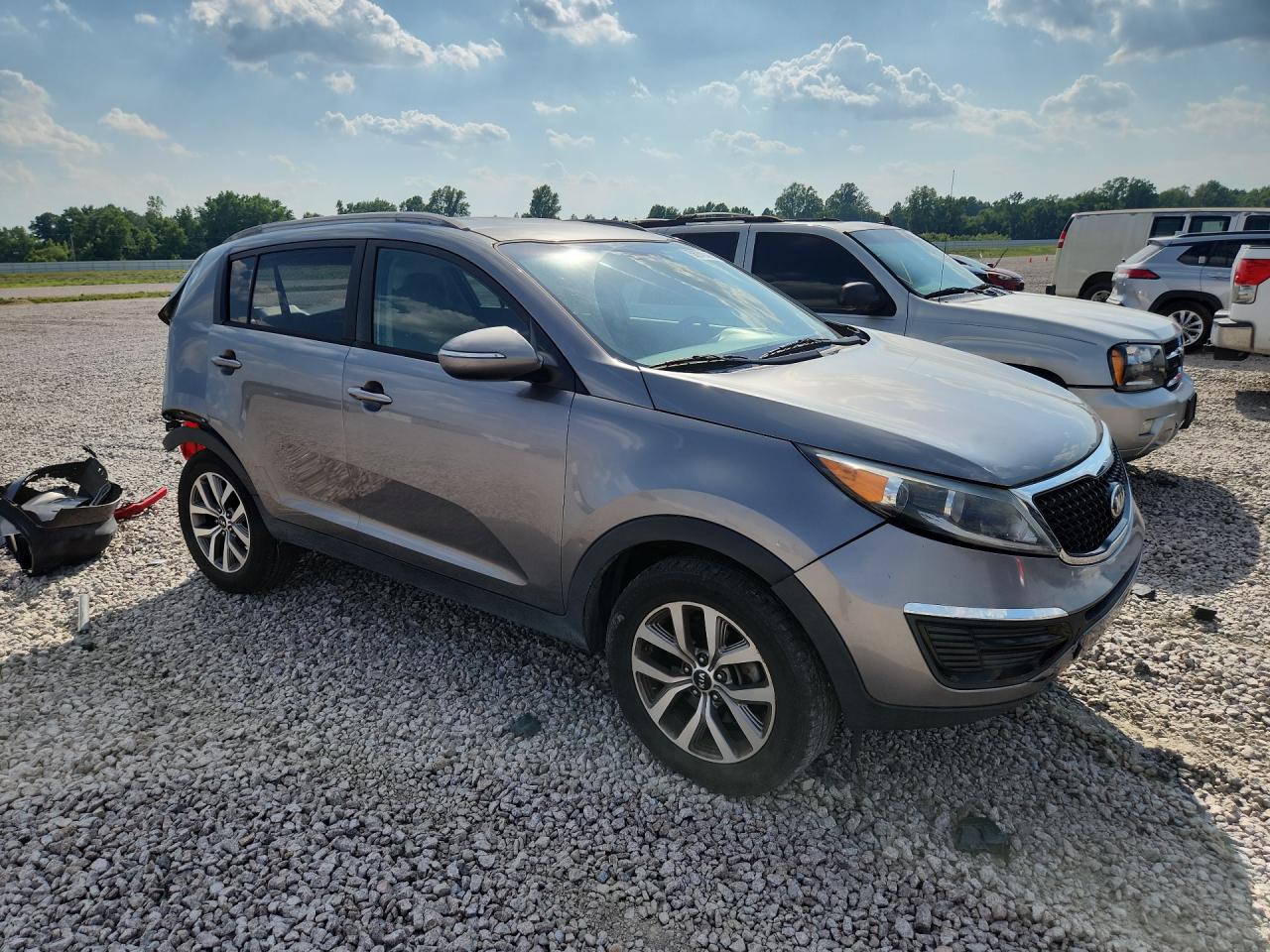 2014 Kia Sportage Lx Gray vin: KNDPB3AC5E7569802