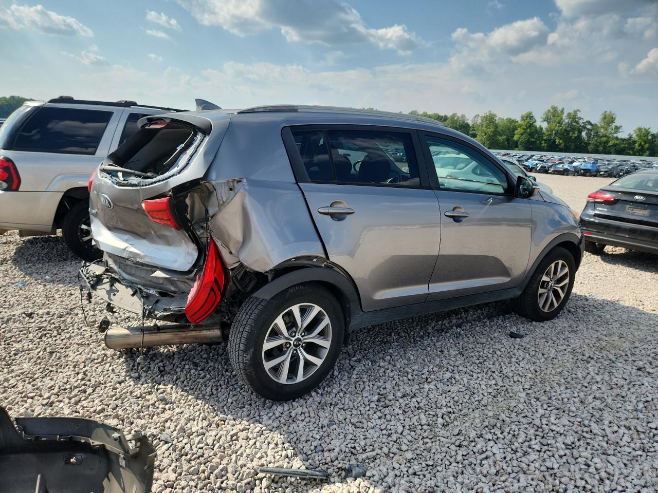 2014 Kia Sportage Lx Gray vin: KNDPB3AC5E7569802