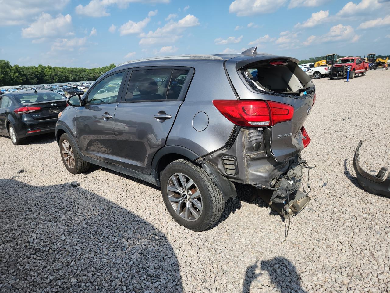 2014 Kia Sportage Lx Gray vin: KNDPB3AC5E7569802
