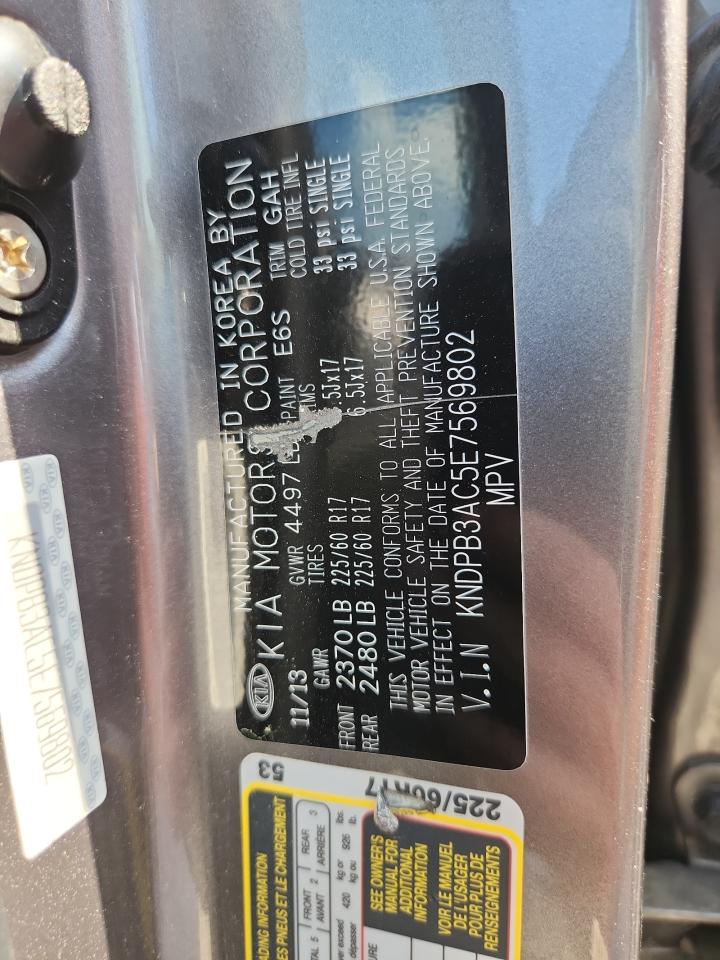 2014 Kia Sportage Lx Gray vin: KNDPB3AC5E7569802
