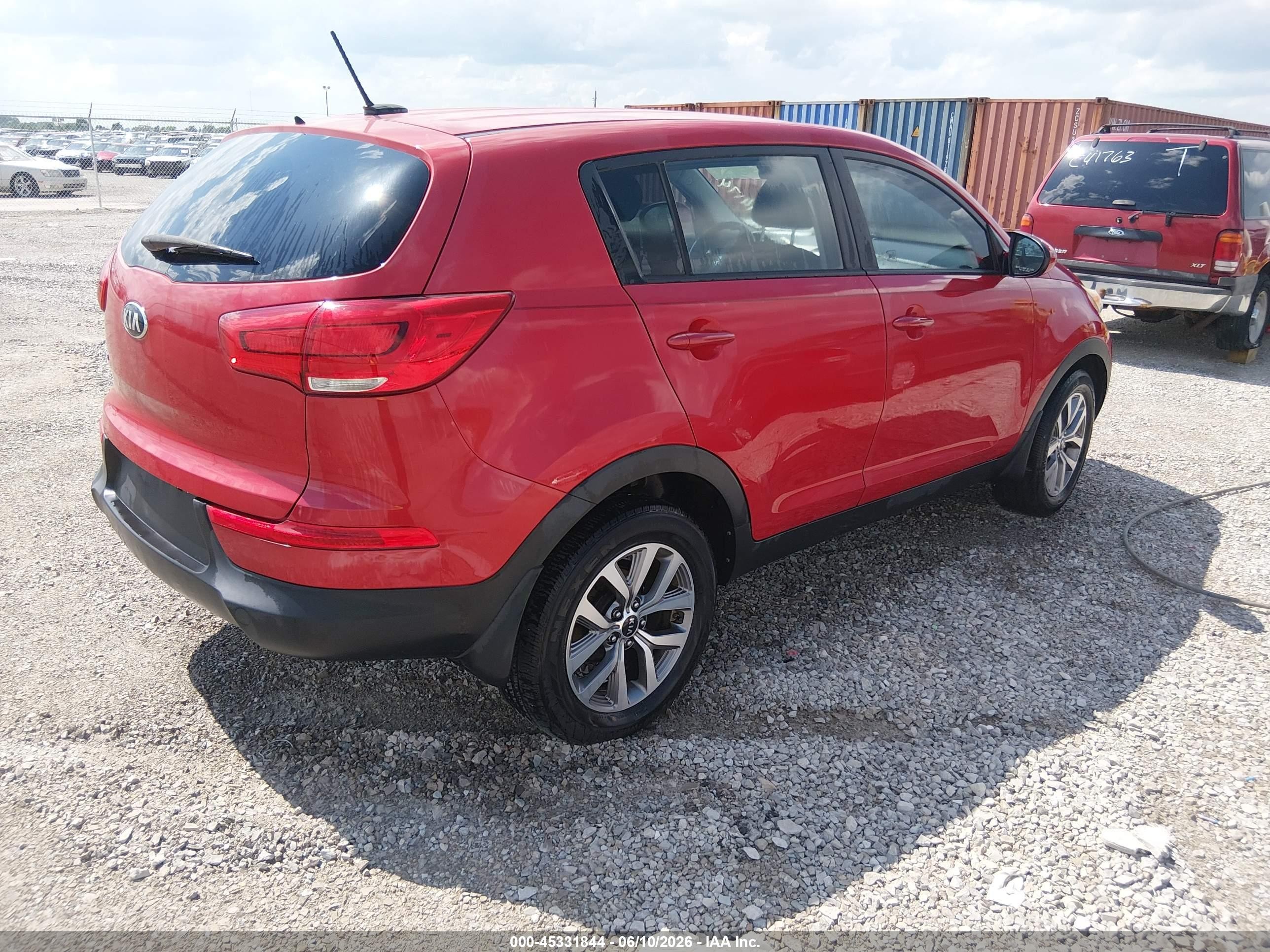 2014 Kia Sportage Lx Red vin: KNDPB3AC5E7574174
