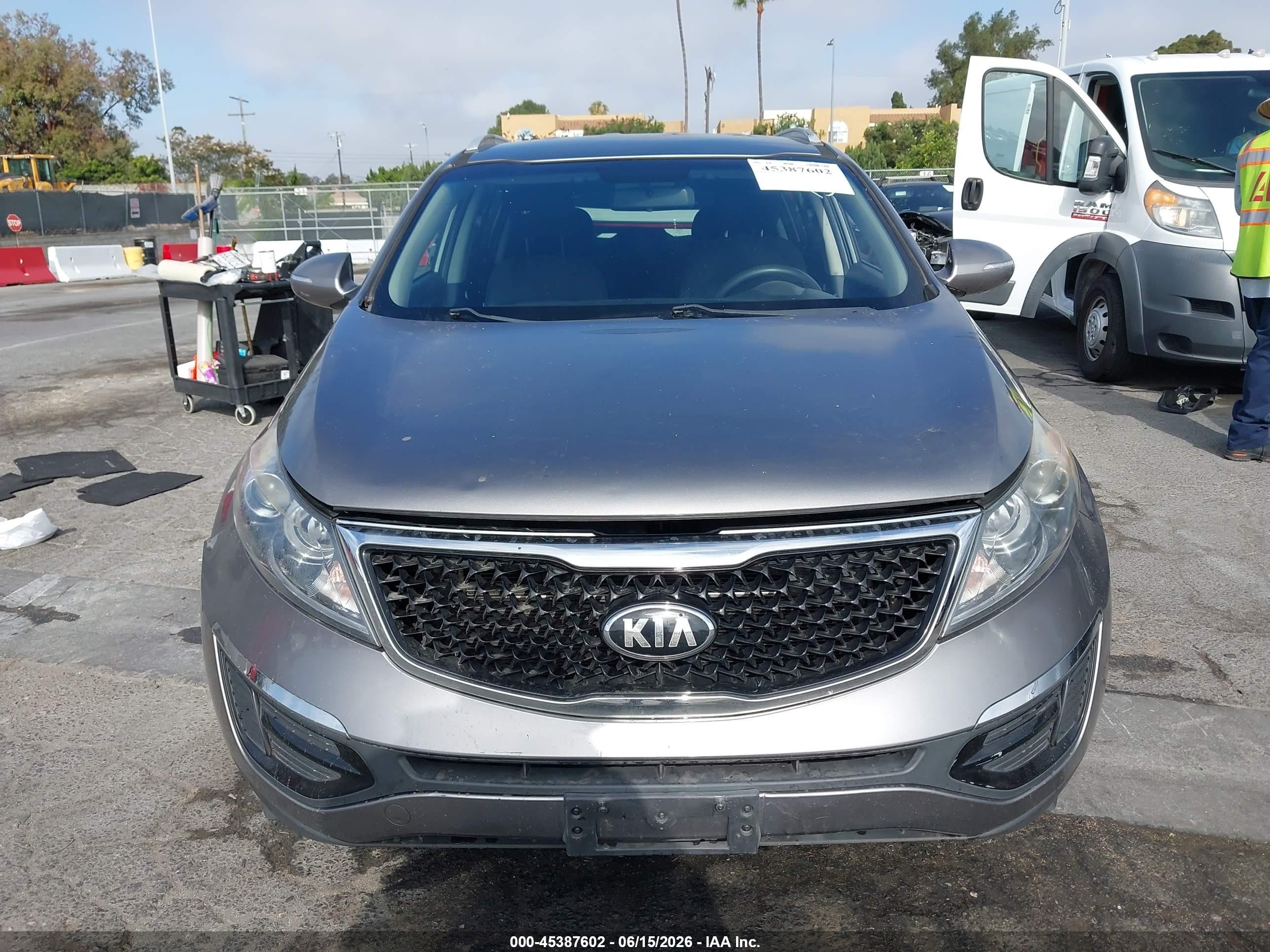 2014 Kia Sportage Lx Gray vin: KNDPB3AC5E7603009