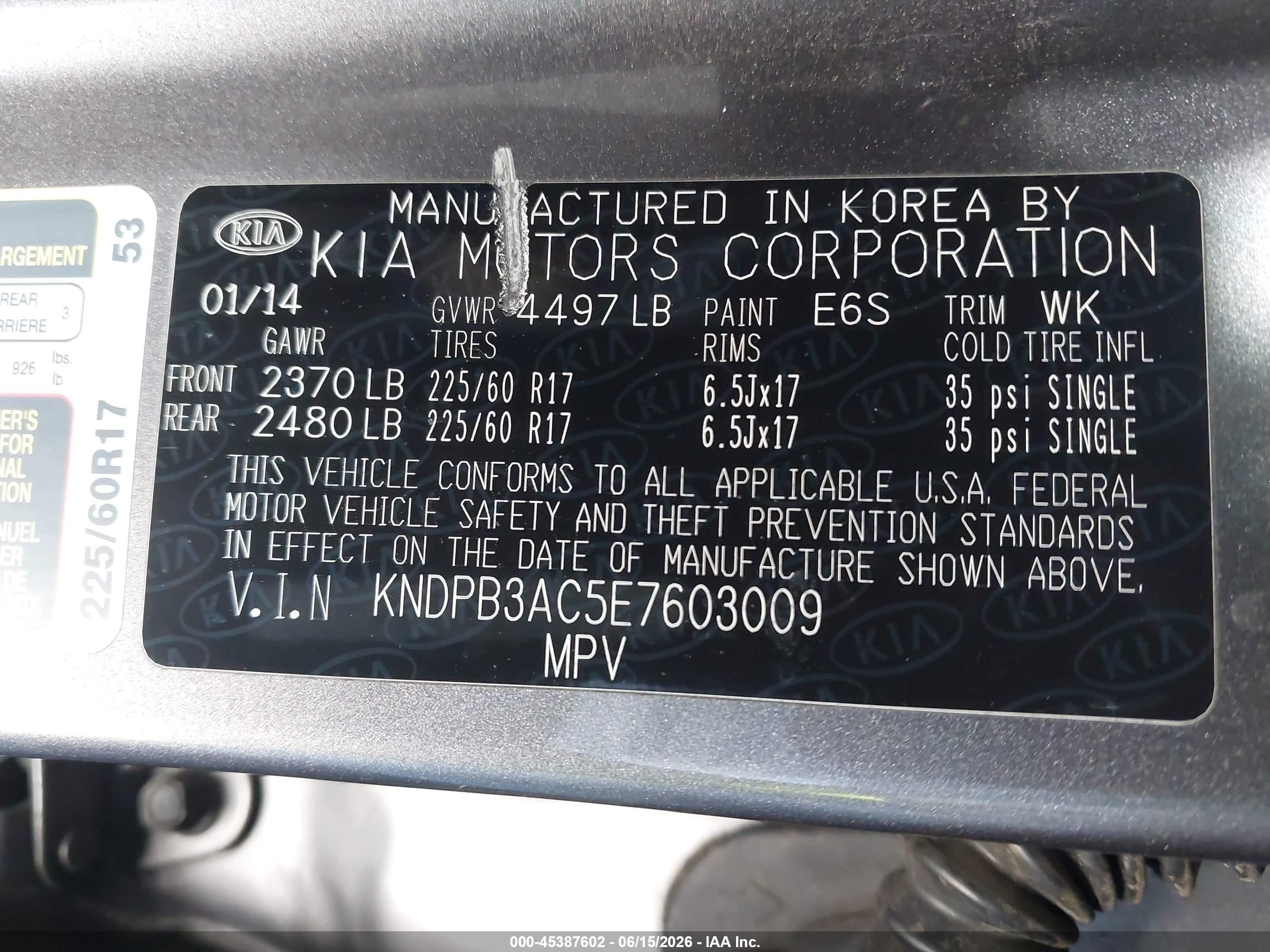 2014 Kia Sportage Lx Gray vin: KNDPB3AC5E7603009