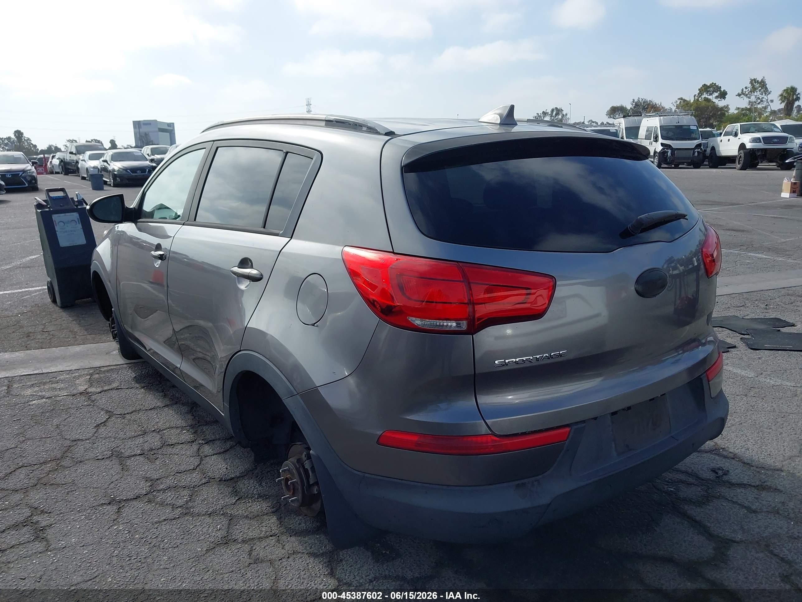 2014 Kia Sportage Lx Gray vin: KNDPB3AC5E7603009